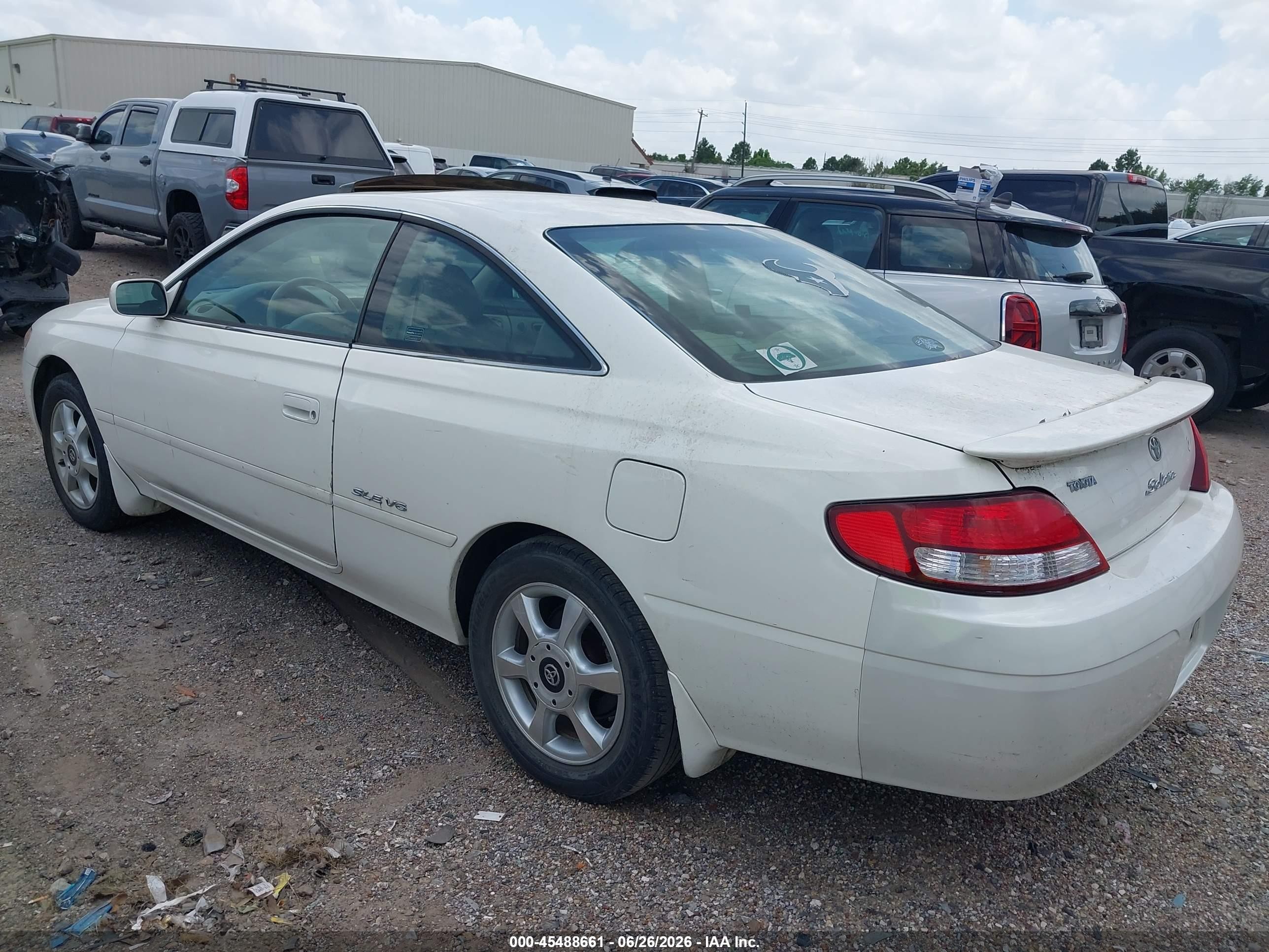 2000 Toyota Camry Solara Sle V6 White vin: 2T1CF22P1YC350563