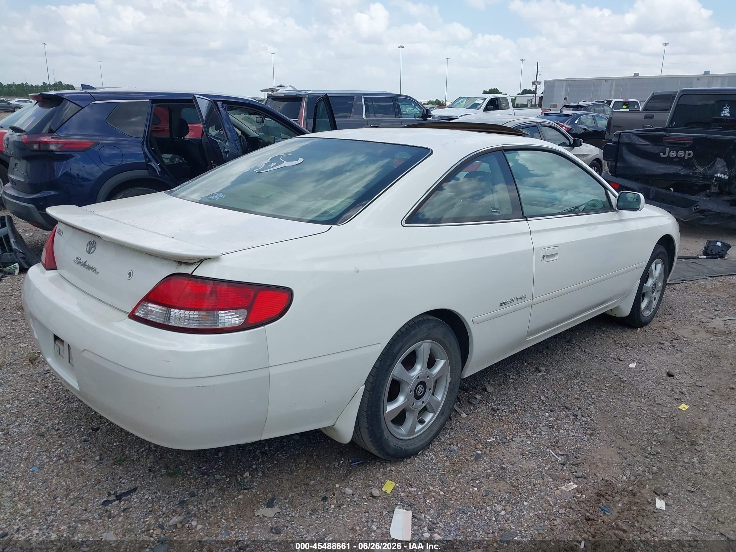 2000 Toyota Camry Solara Sle V6 White vin: 2T1CF22P1YC350563
