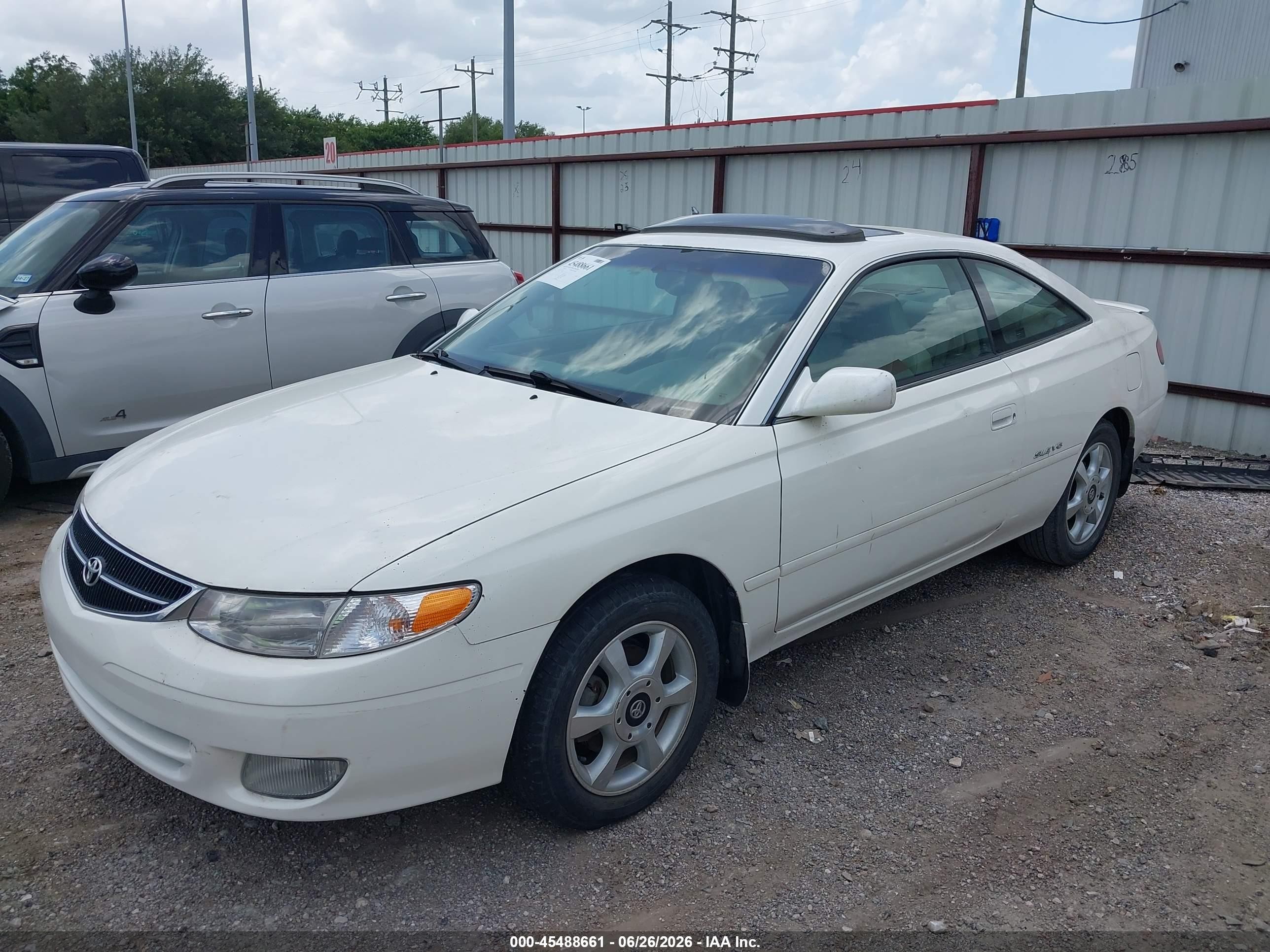 2000 Toyota Camry Solara Sle V6 White vin: 2T1CF22P1YC350563