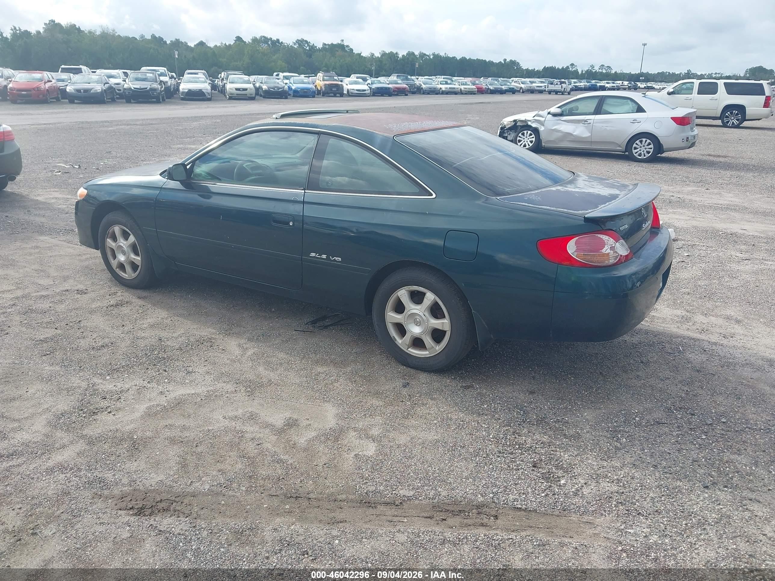 2002 Toyota Camry Solara Sle V6 Зеленый vin: 2T1CF22P22C595444