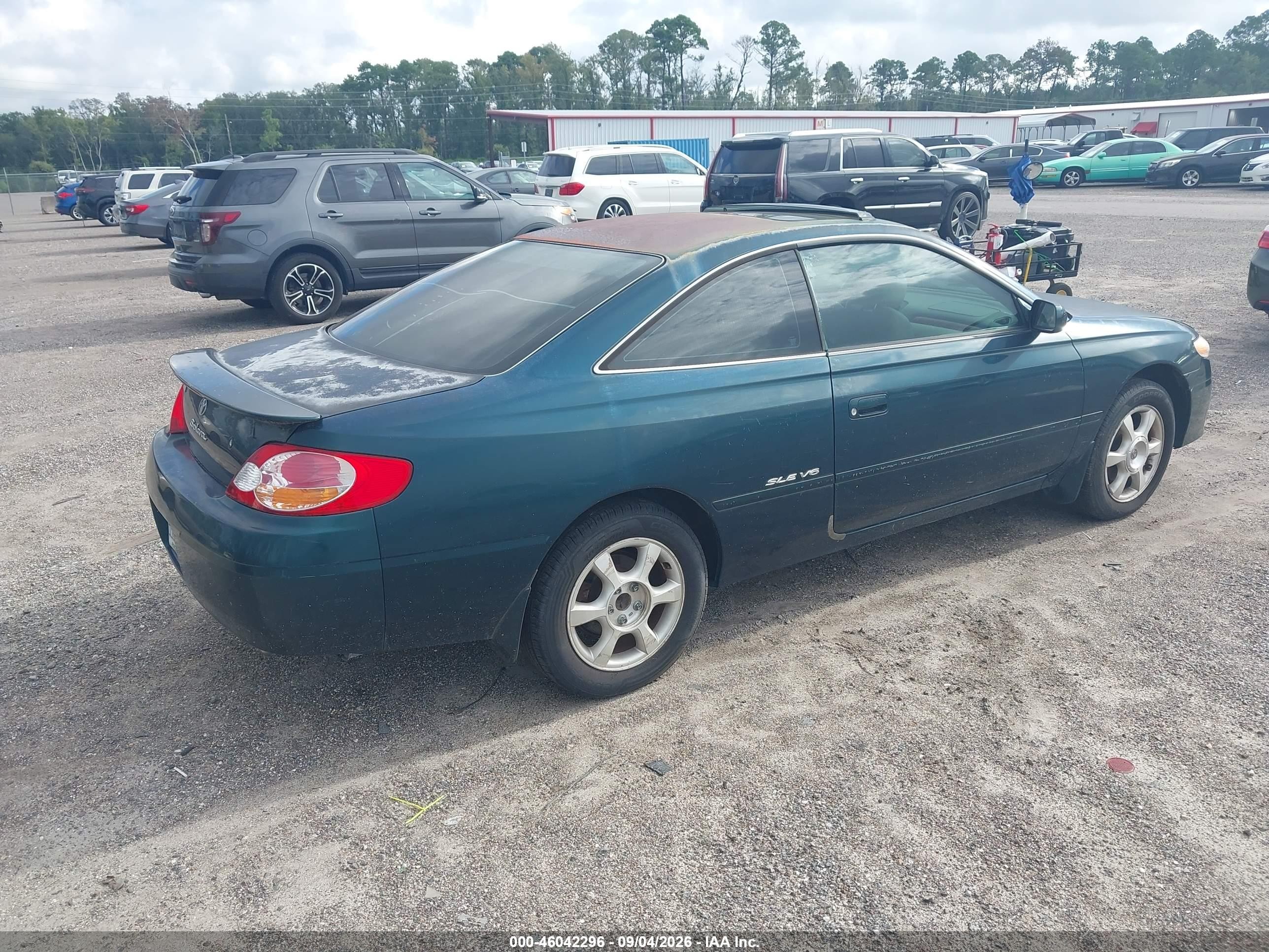 2002 Toyota Camry Solara Sle V6 Зеленый vin: 2T1CF22P22C595444