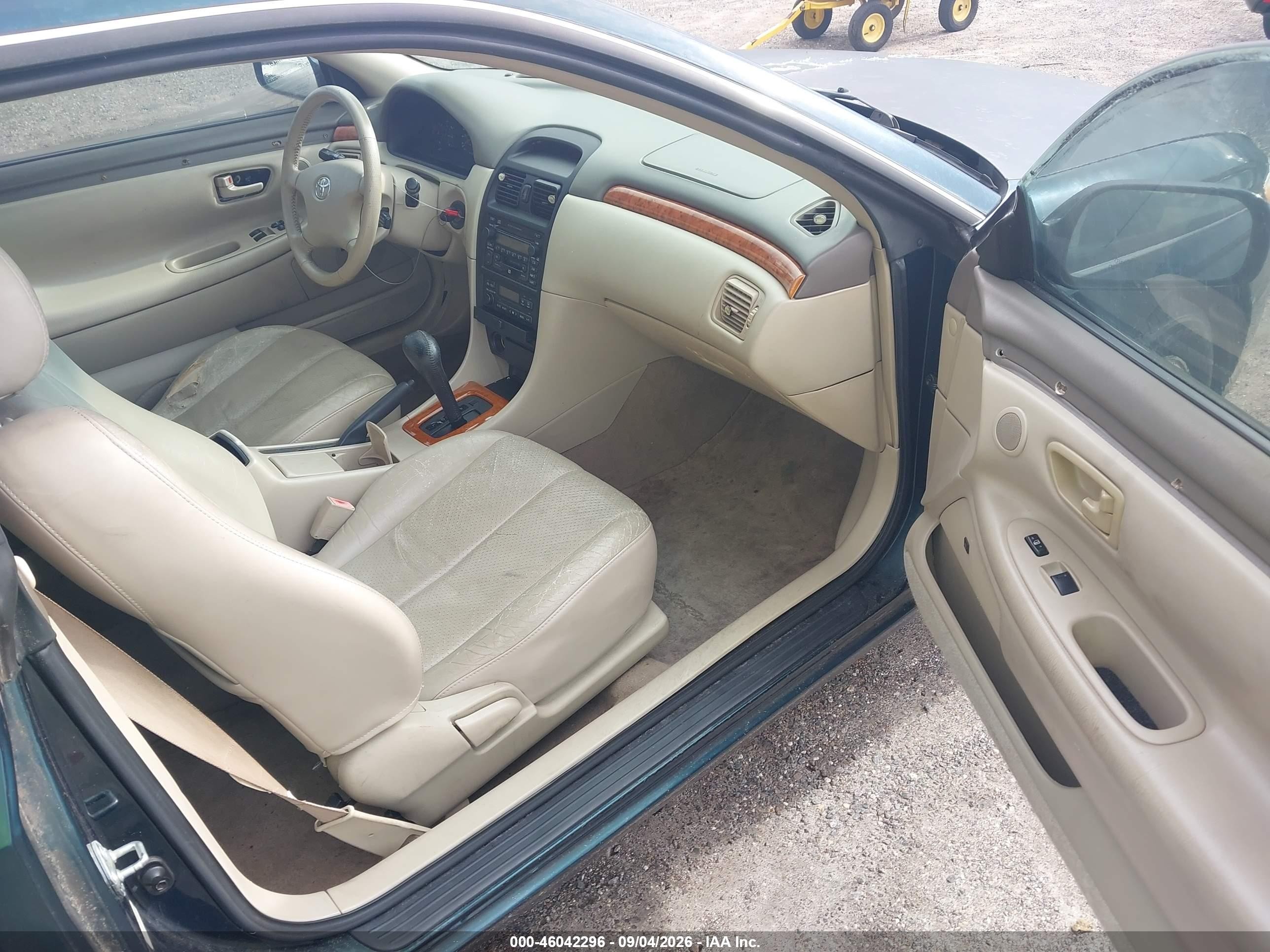 2002 Toyota Camry Solara Sle V6 Зеленый vin: 2T1CF22P22C595444