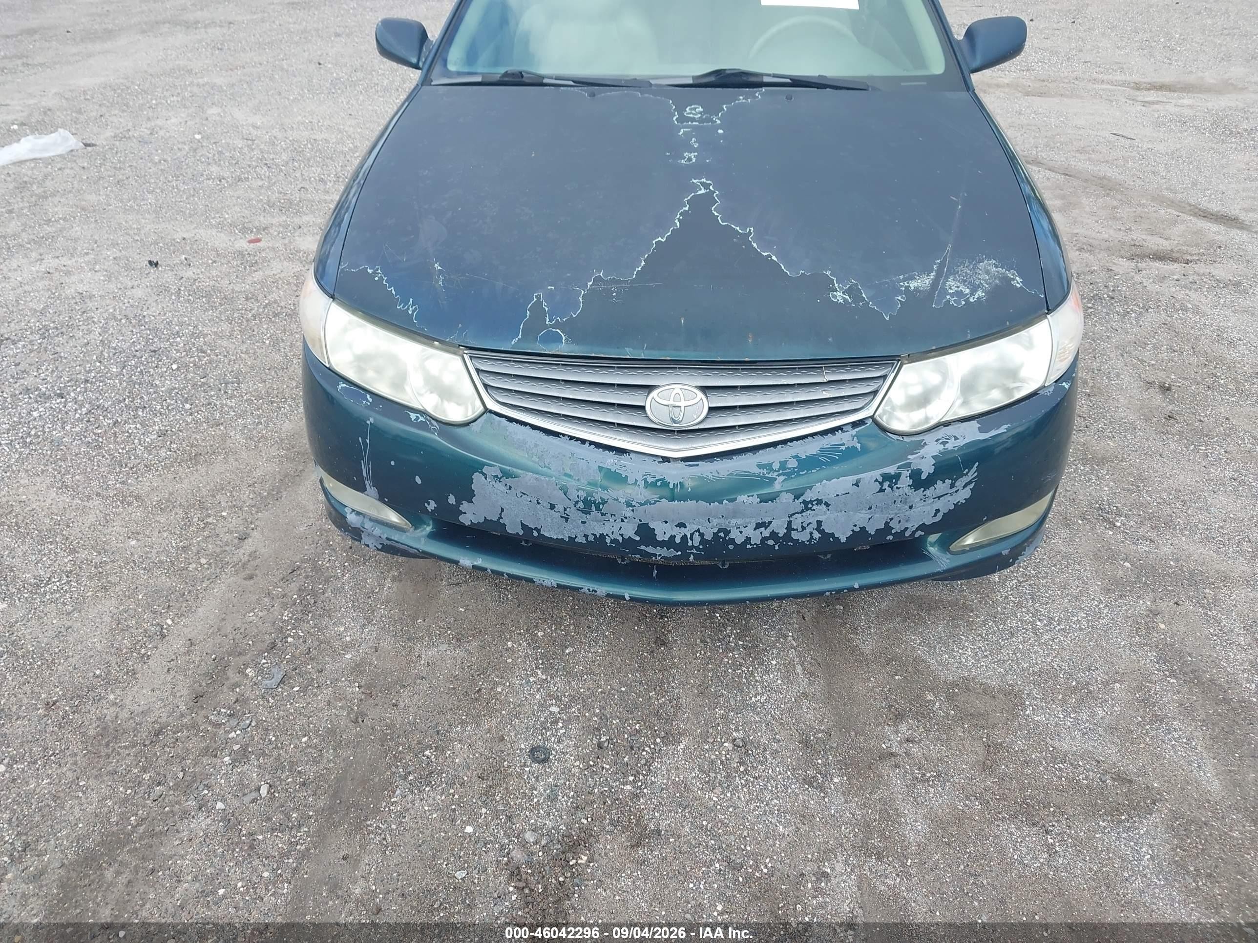 2002 Toyota Camry Solara Sle V6 Зеленый vin: 2T1CF22P22C595444