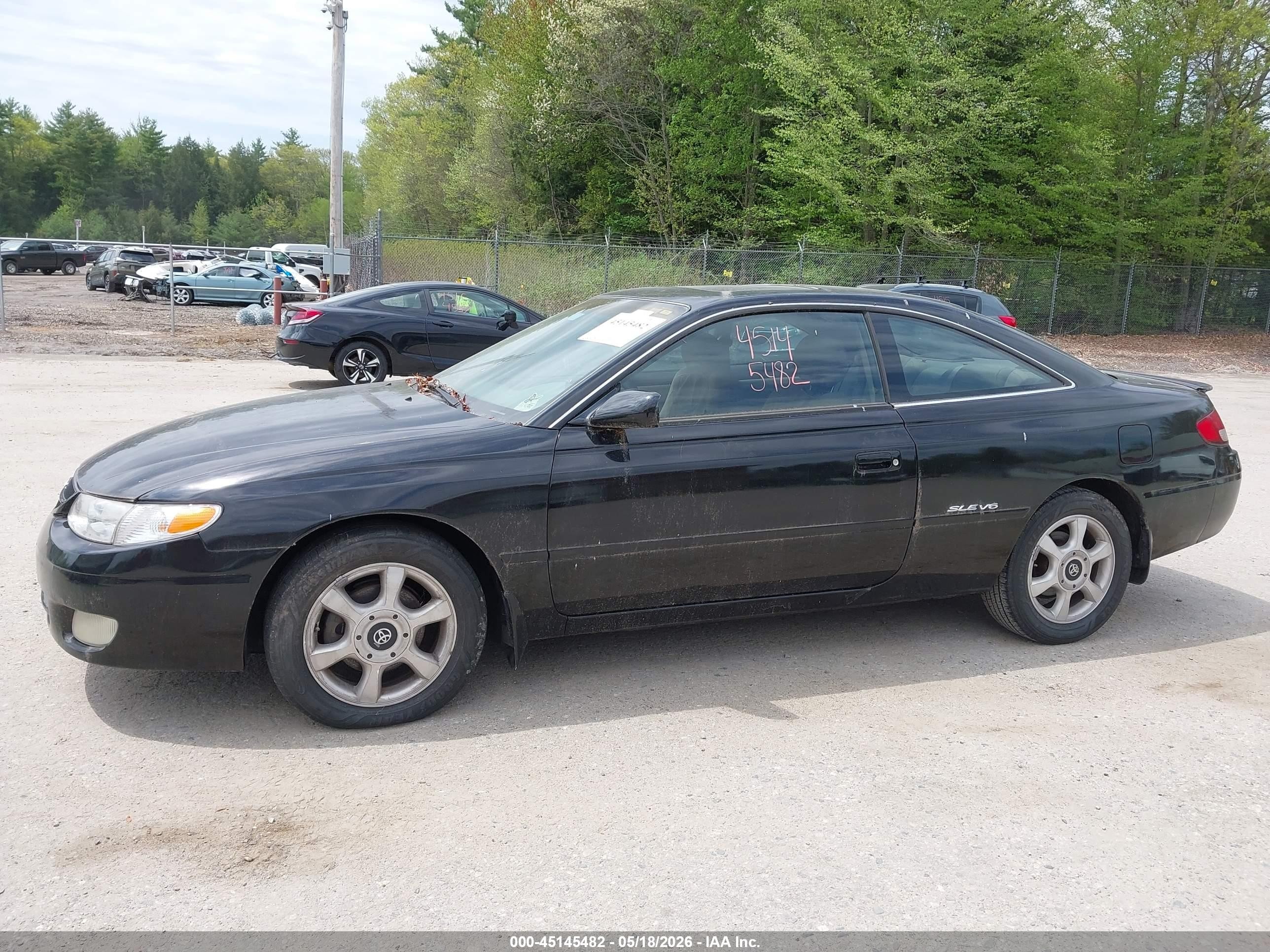 1999 Toyota Camry Solara Sle Black vin: 2T1CF22P2XC147924