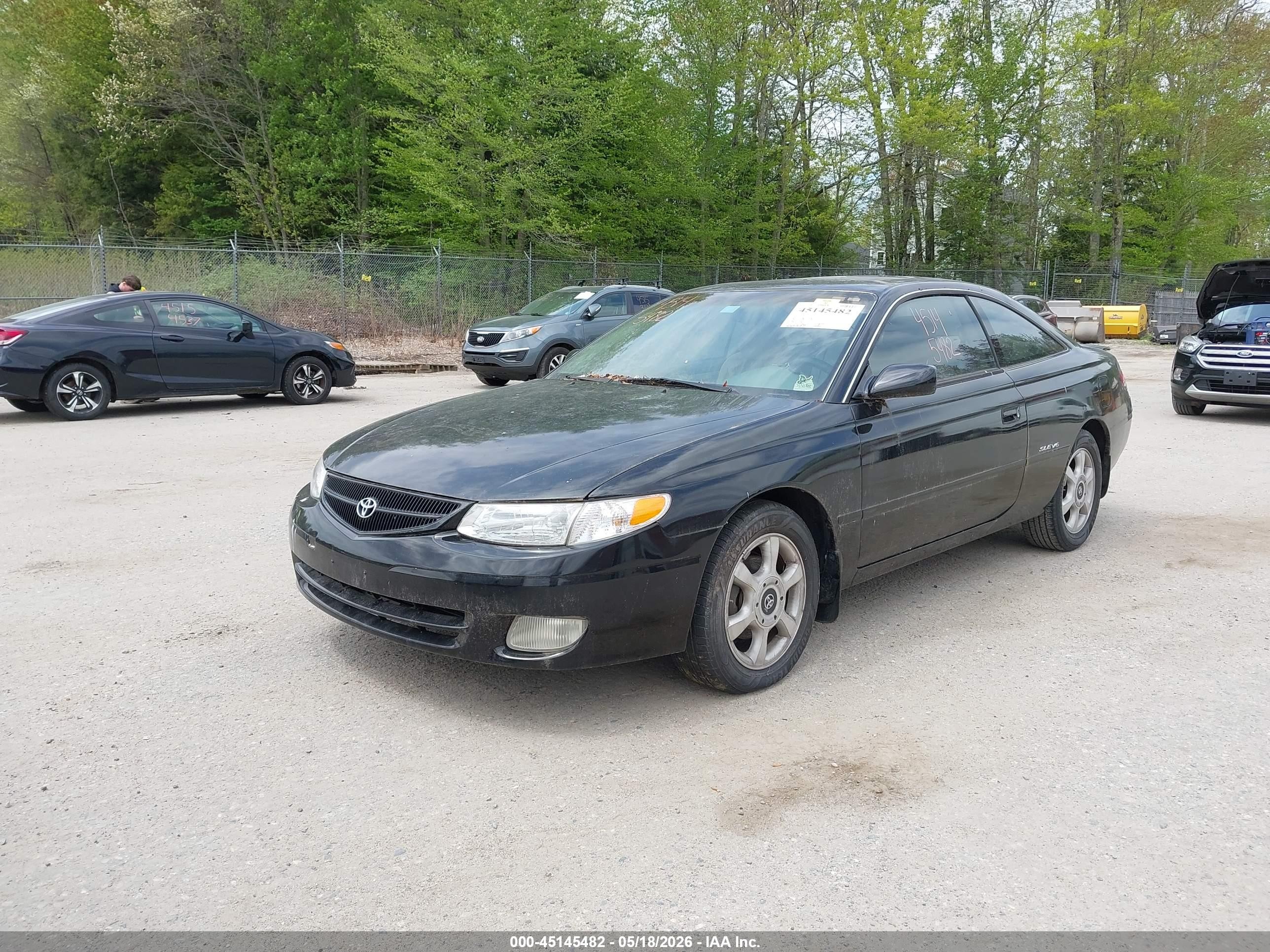 1999 Toyota Camry Solara Sle Black vin: 2T1CF22P2XC147924