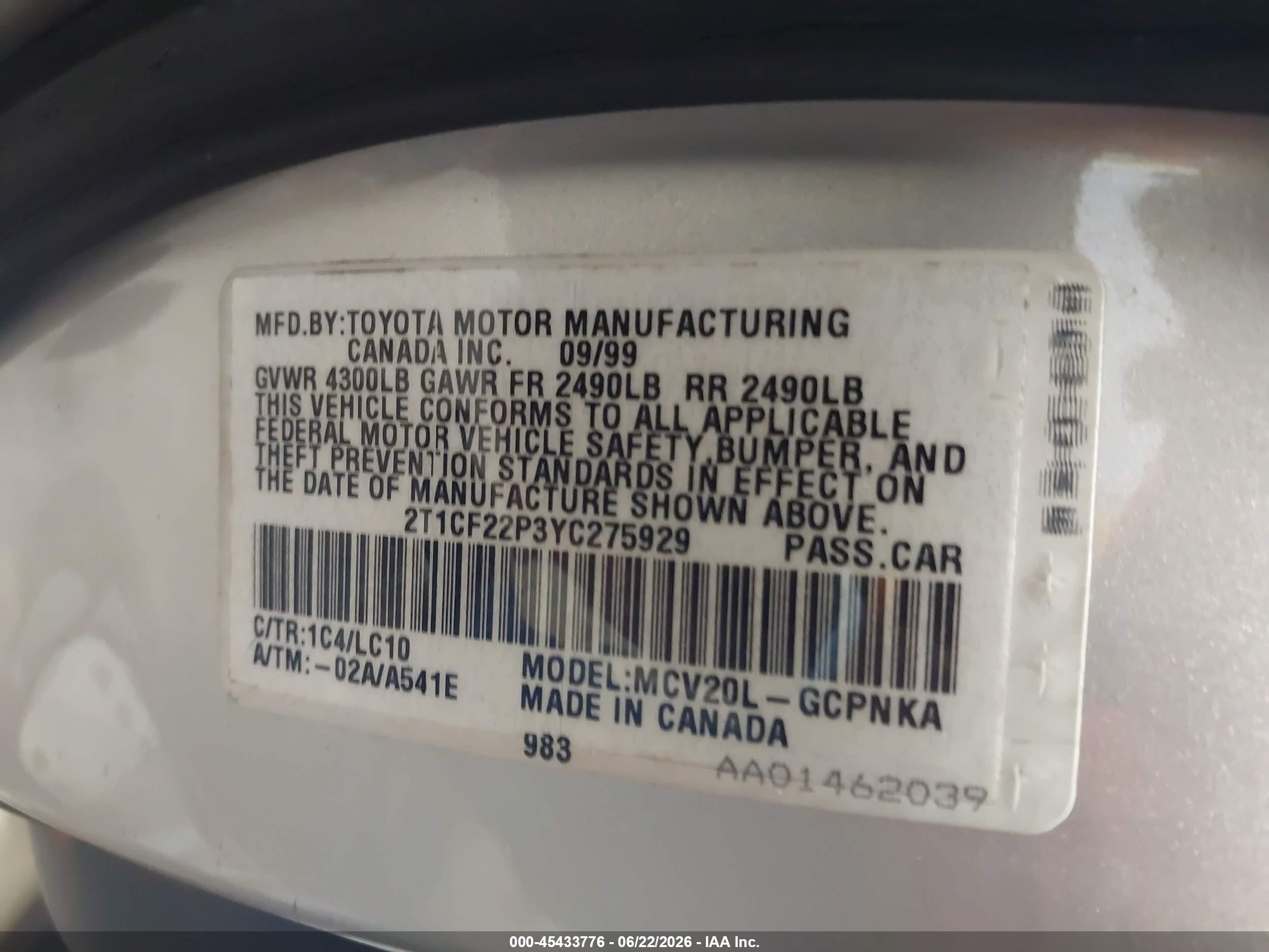 2000 Toyota Camry Solara Sle V6 Silver vin: 2T1CF22P3YC275929