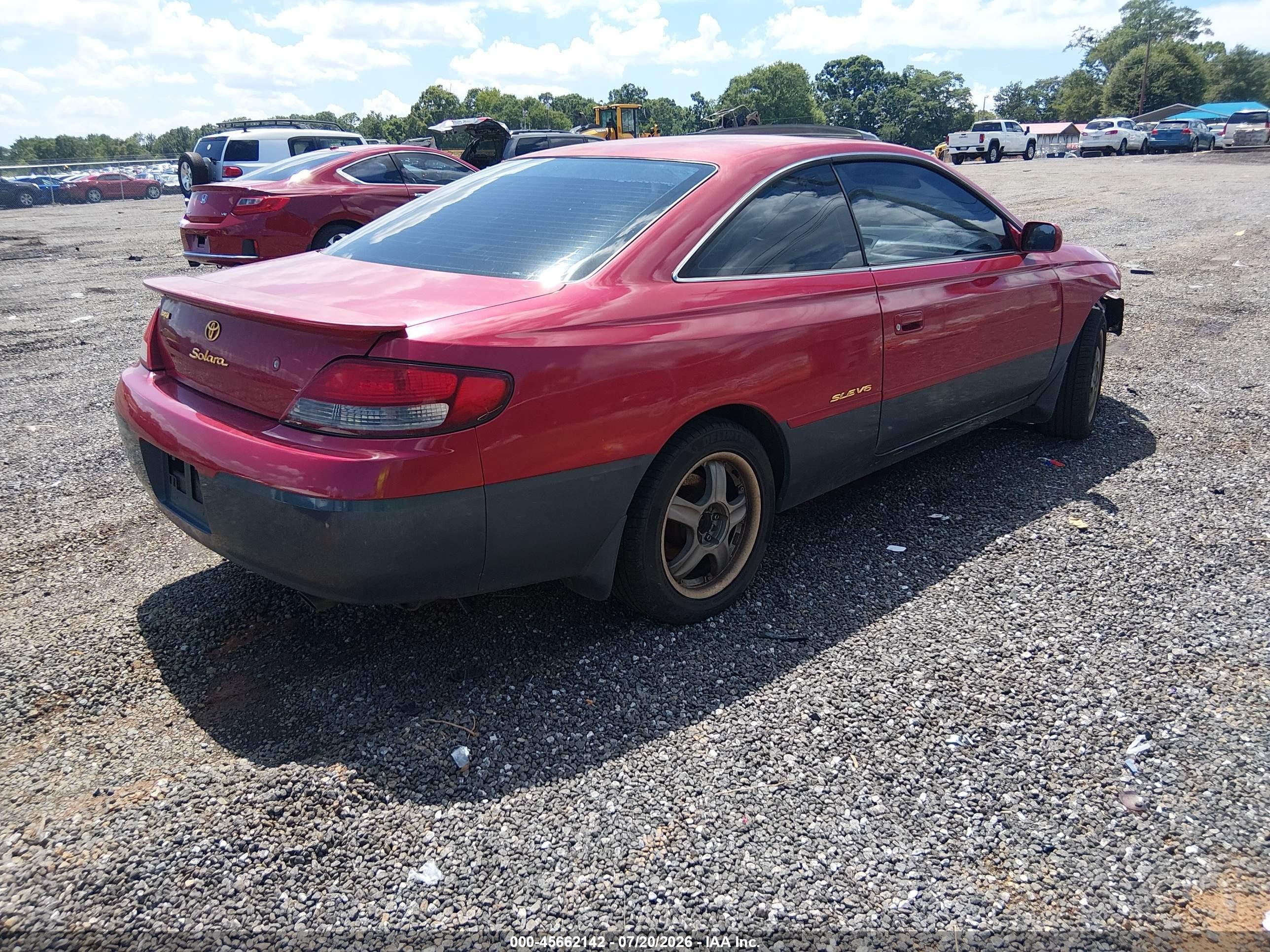 2001 Toyota Camry Solara Sle V6 Red vin: 2T1CF22P41C479791