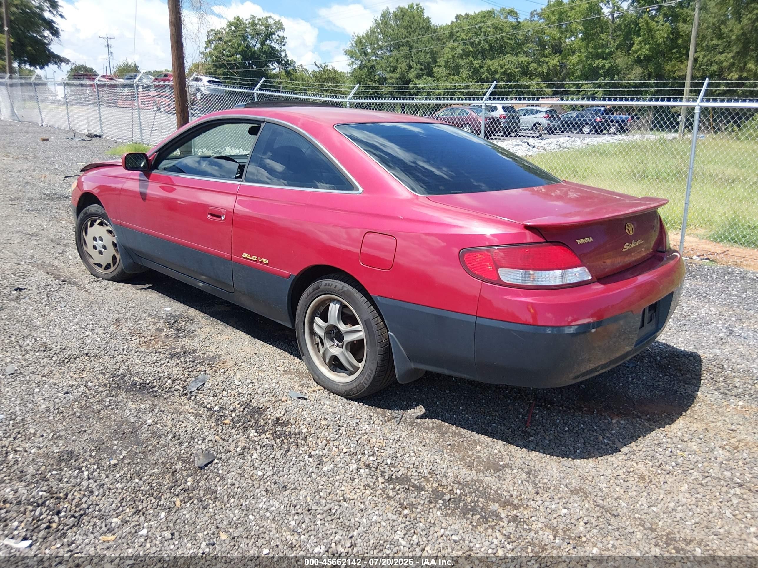 2001 Toyota Camry Solara Sle V6 Red vin: 2T1CF22P41C479791