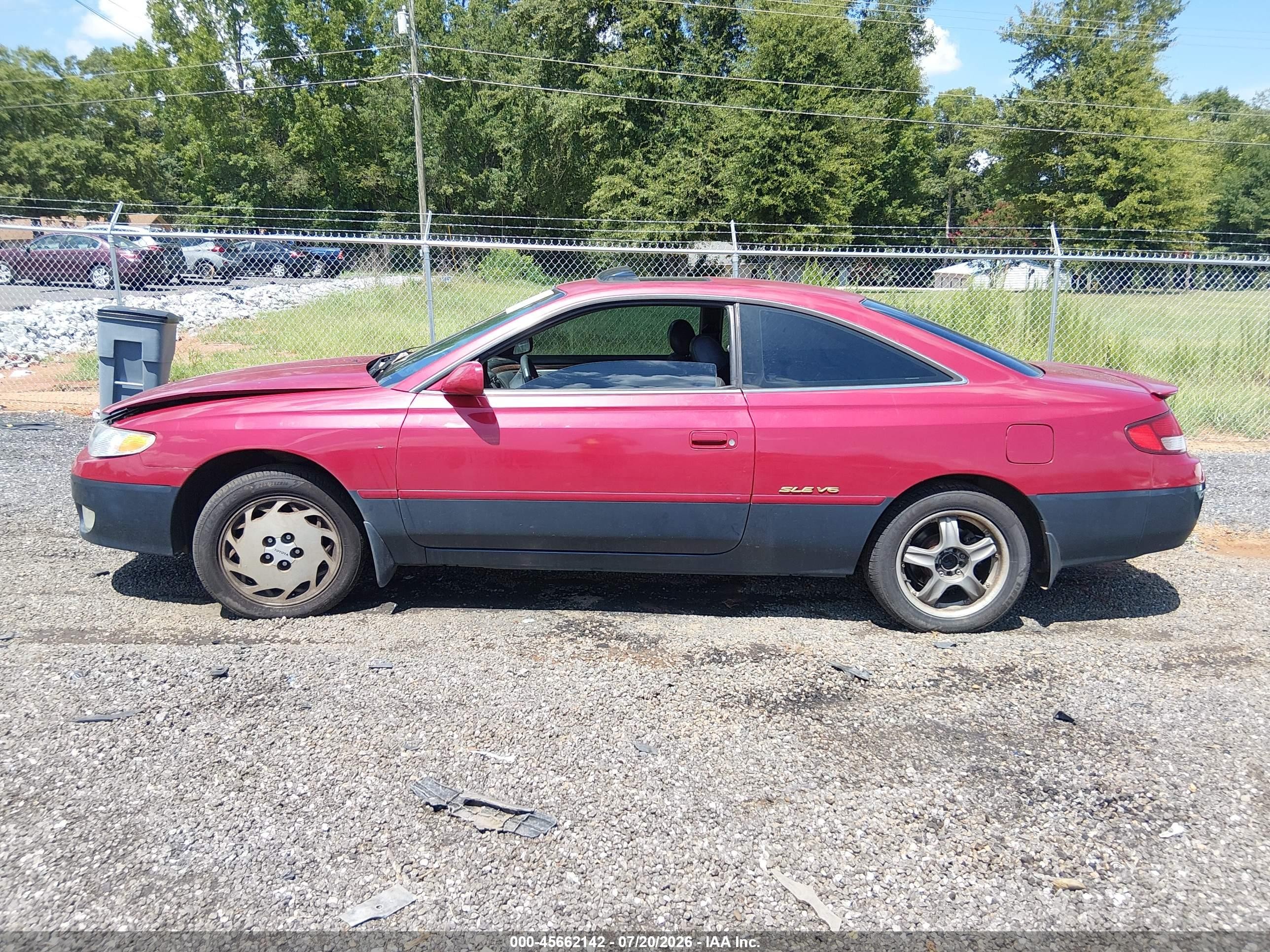 2001 Toyota Camry Solara Sle V6 Red vin: 2T1CF22P41C479791