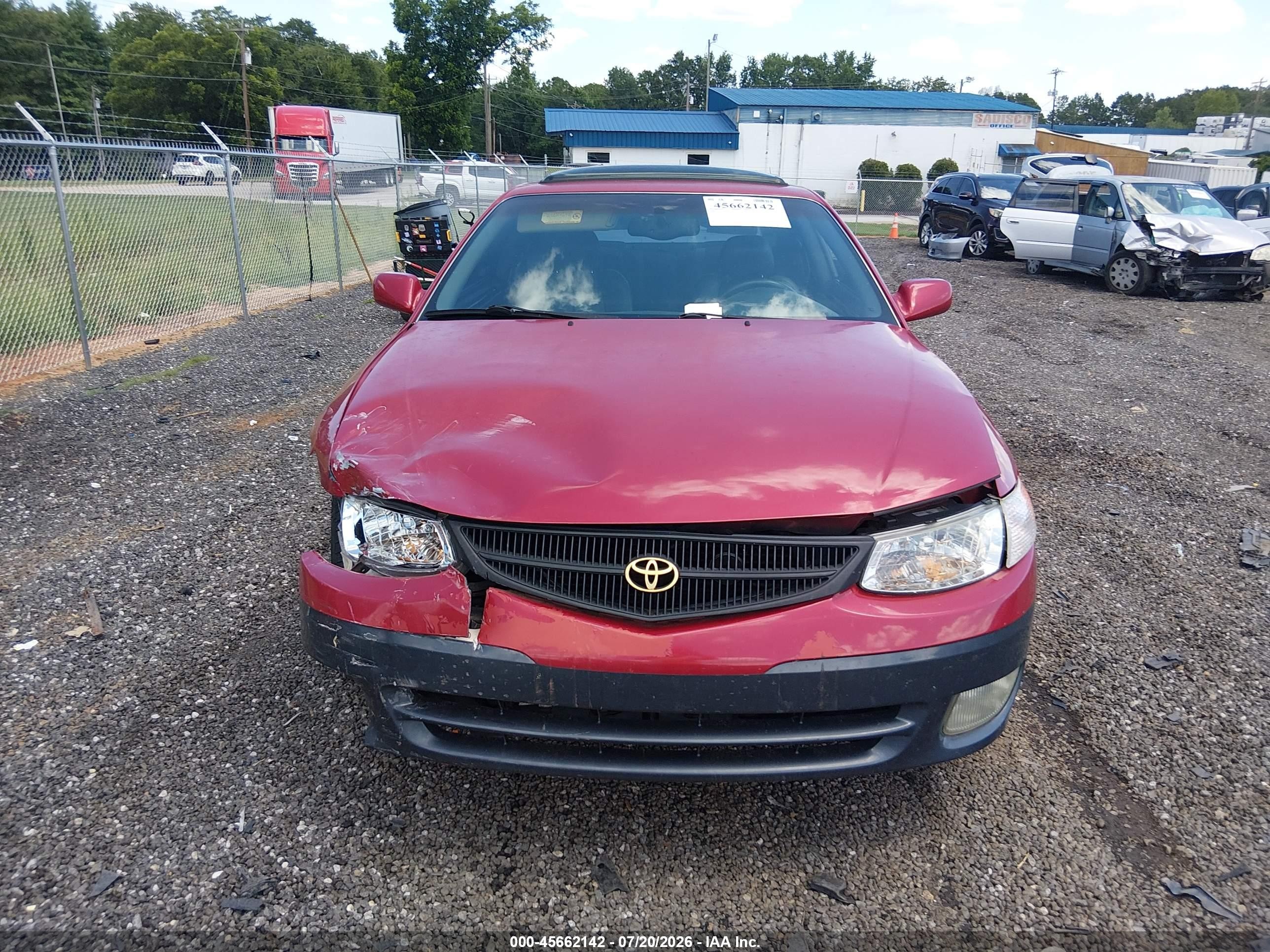 2001 Toyota Camry Solara Sle V6 Red vin: 2T1CF22P41C479791