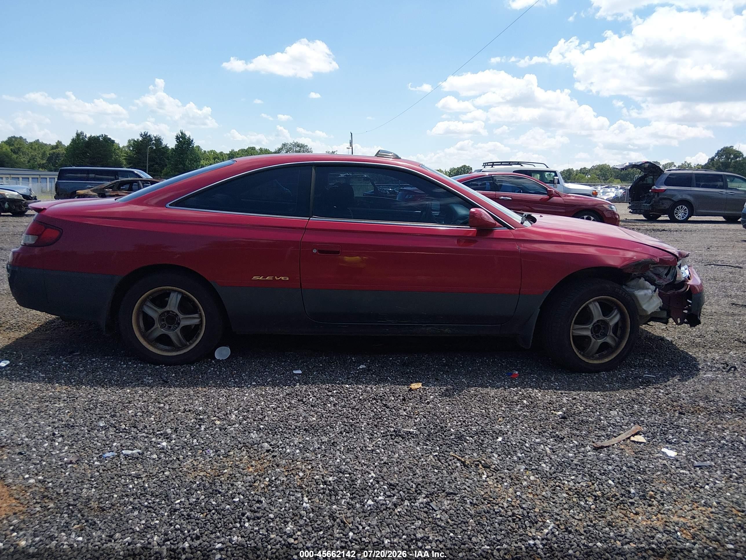 2001 Toyota Camry Solara Sle V6 Red vin: 2T1CF22P41C479791