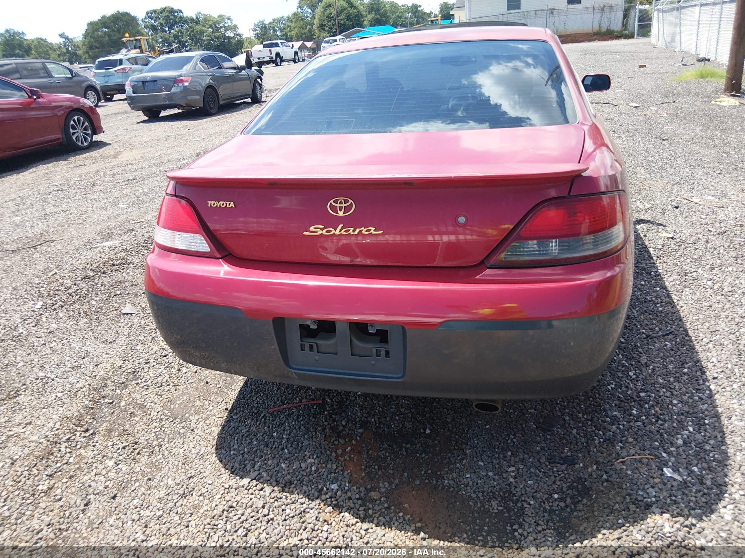 2001 Toyota Camry Solara Sle V6 Red vin: 2T1CF22P41C479791