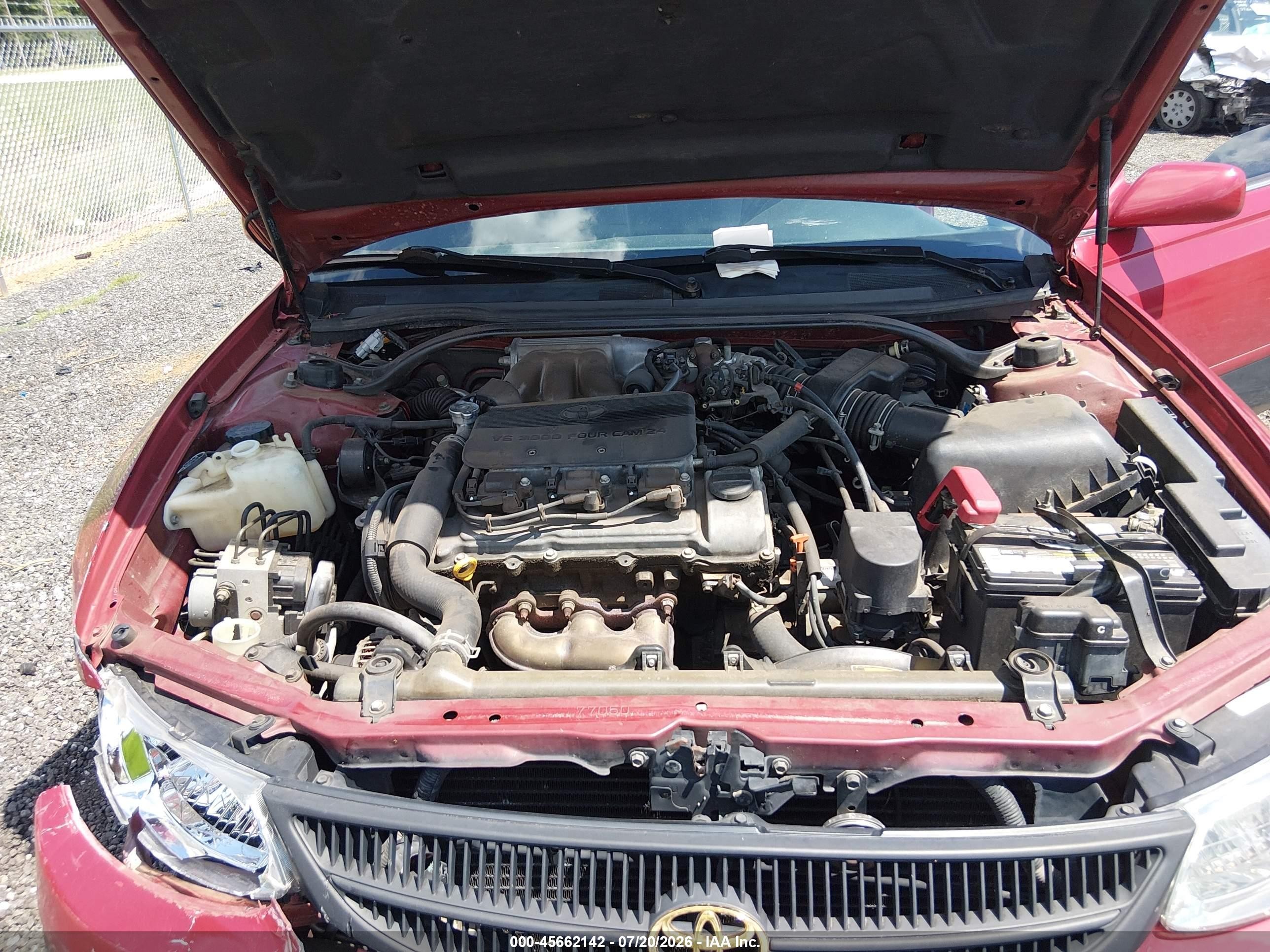 2001 Toyota Camry Solara Sle V6 Red vin: 2T1CF22P41C479791