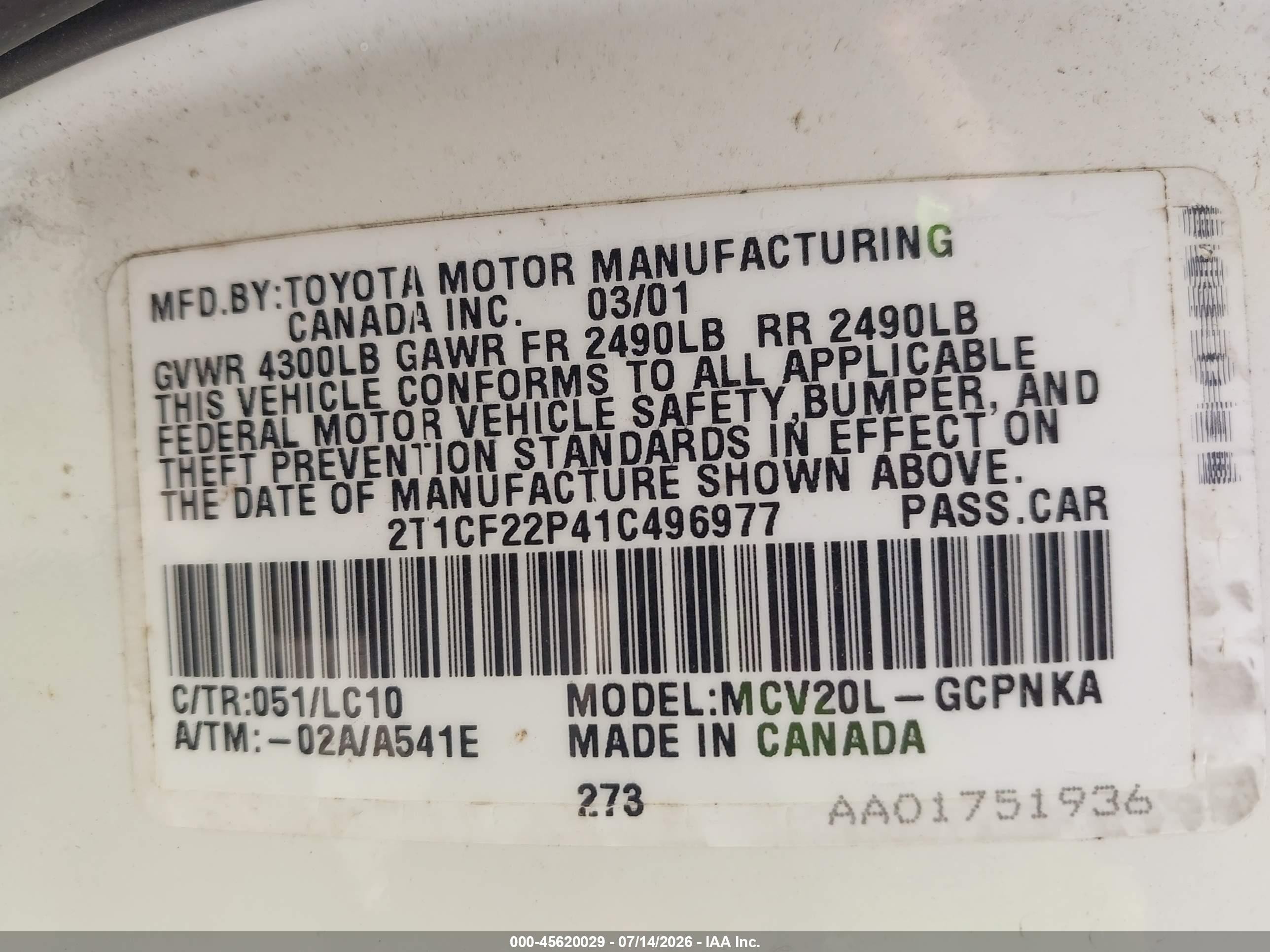 2001 Toyota Camry Solara Sle V6 White vin: 2T1CF22P41C496977