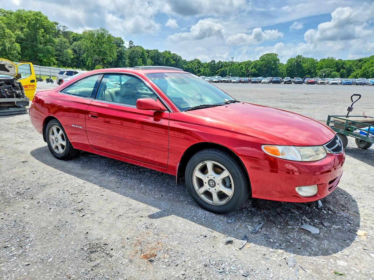1999 Toyota Camry Solara Sle V6 Red vin: 2T1CF22P4XC177376