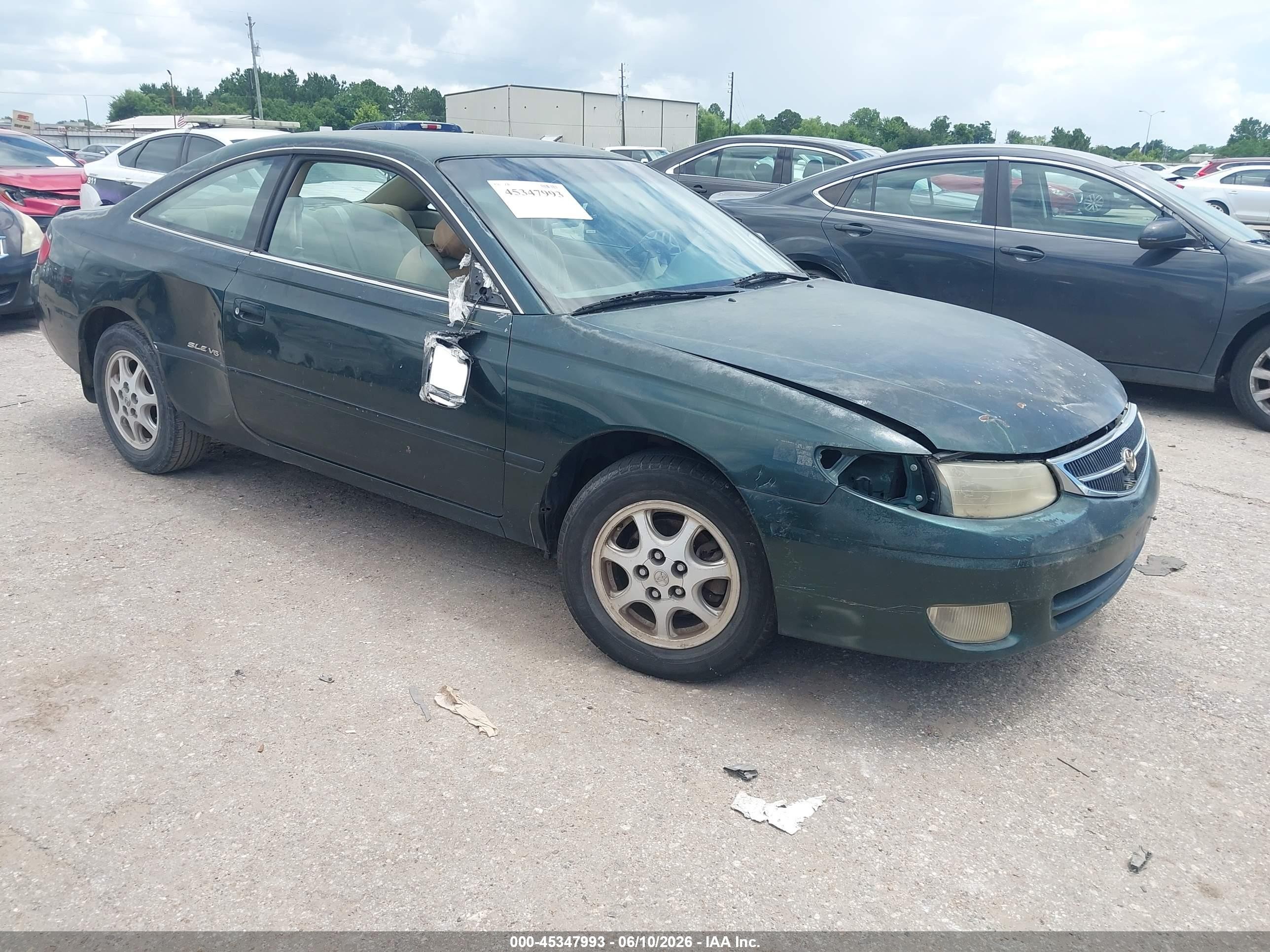 1999 Toyota Camry Solara Sle Зеленый vin: 2T1CF22P4XC221263
