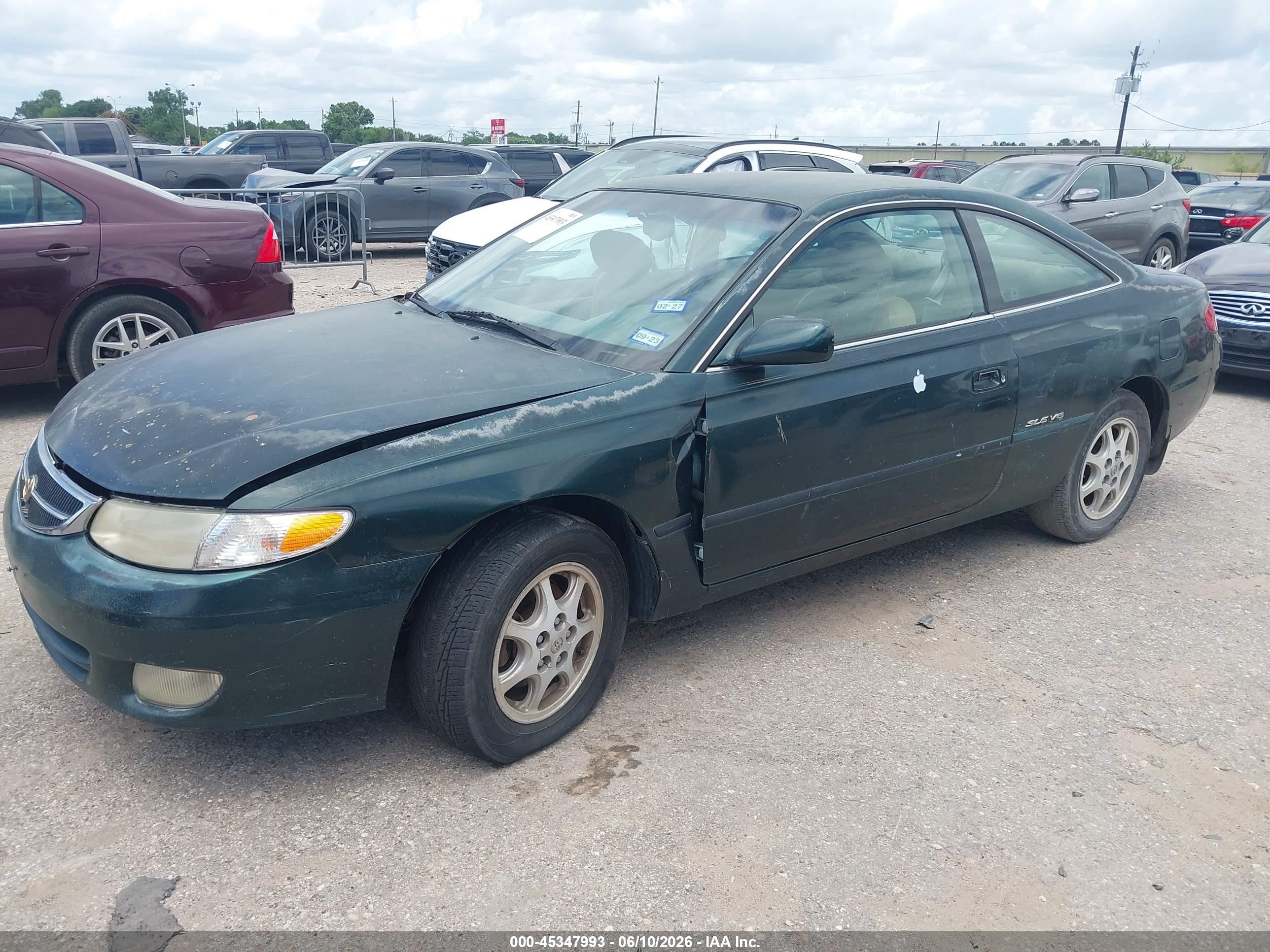 1999 Toyota Camry Solara Sle Зеленый vin: 2T1CF22P4XC221263