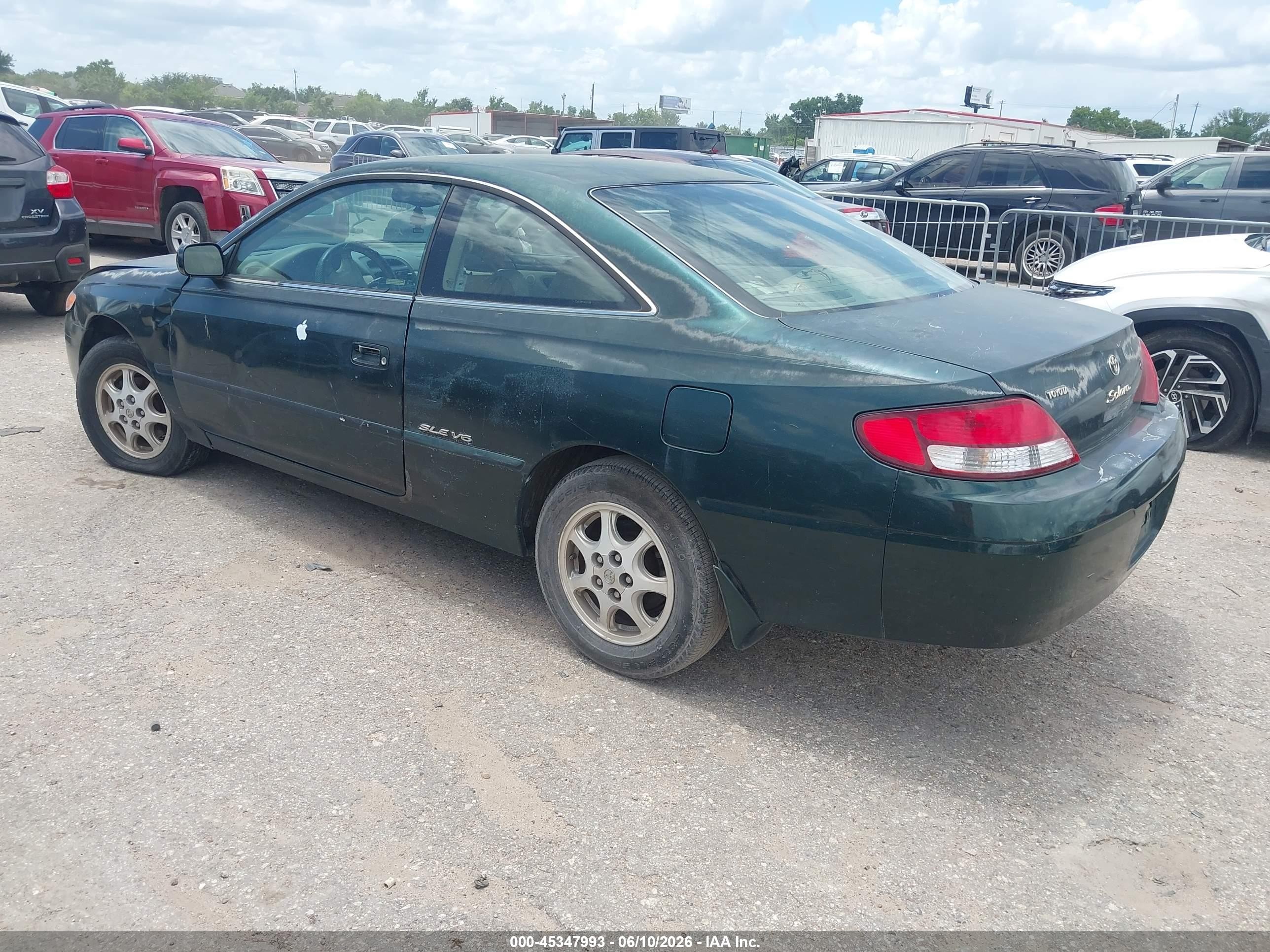 1999 Toyota Camry Solara Sle Зеленый vin: 2T1CF22P4XC221263