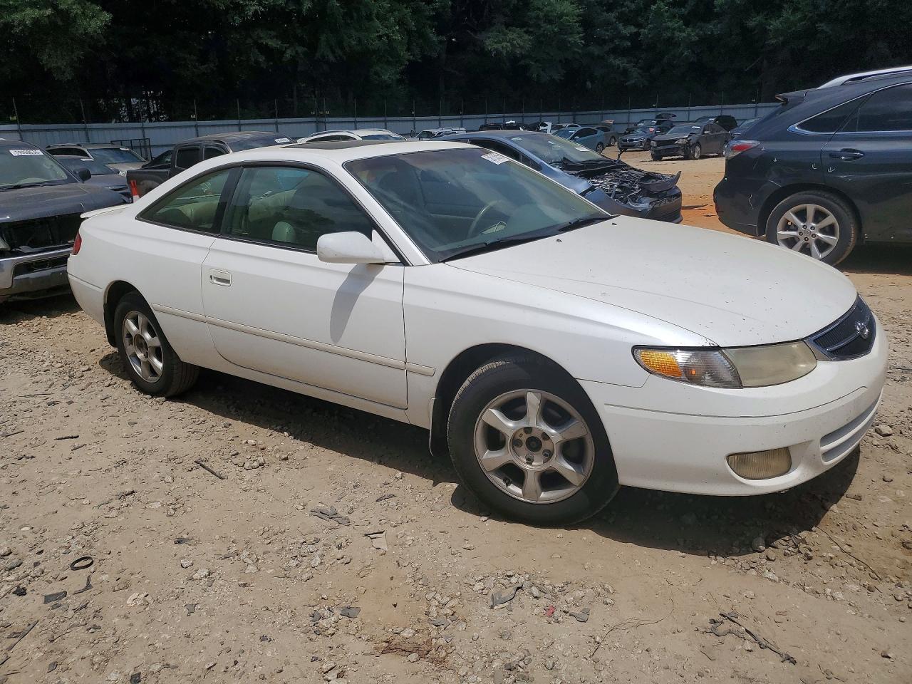1999 Toyota Camry Solara Sle V6 White vin: 2T1CF22P4XC225071