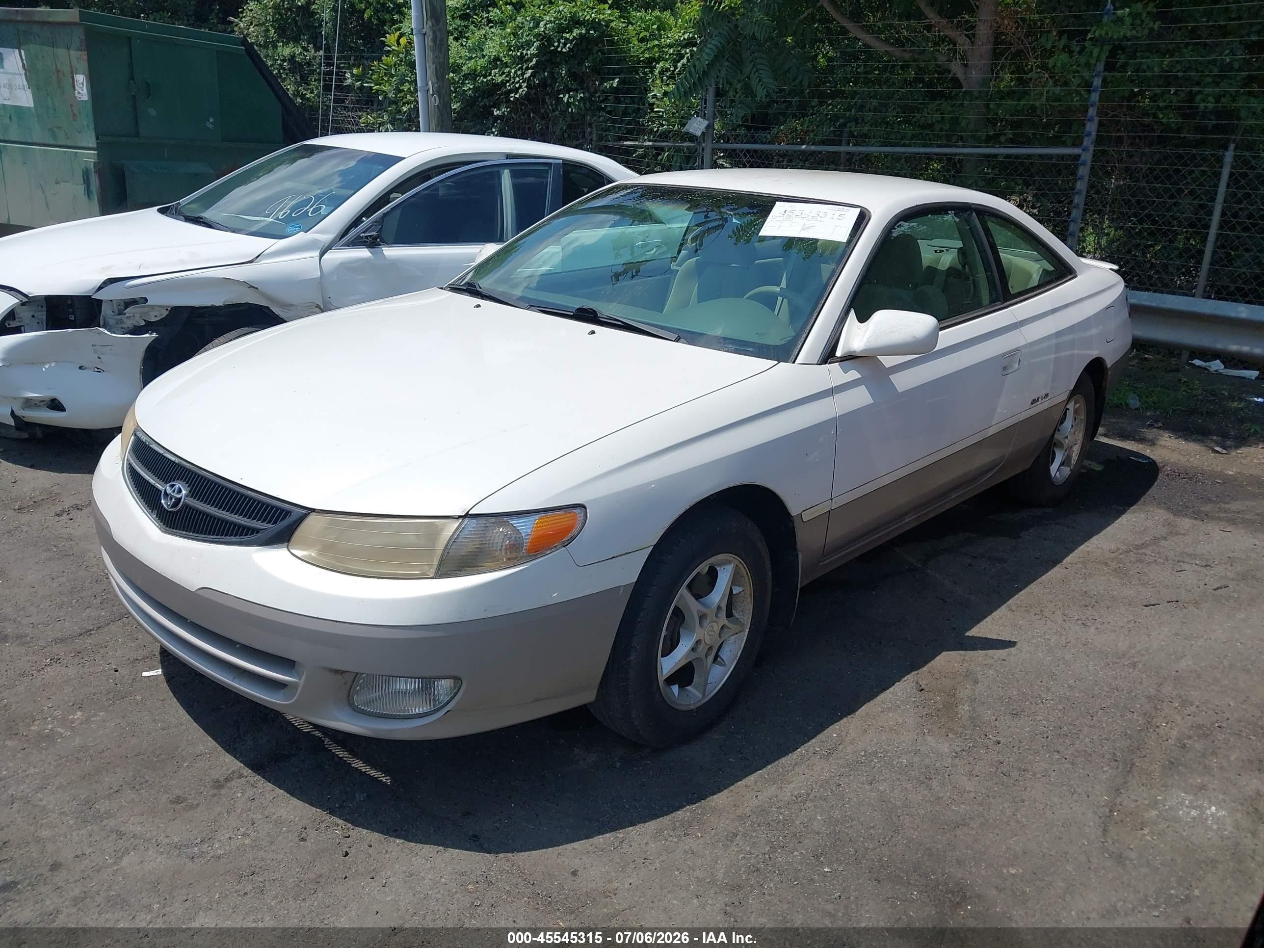 2000 Toyota Camry Solara Se V6 White vin: 2T1CF22P4YC273509