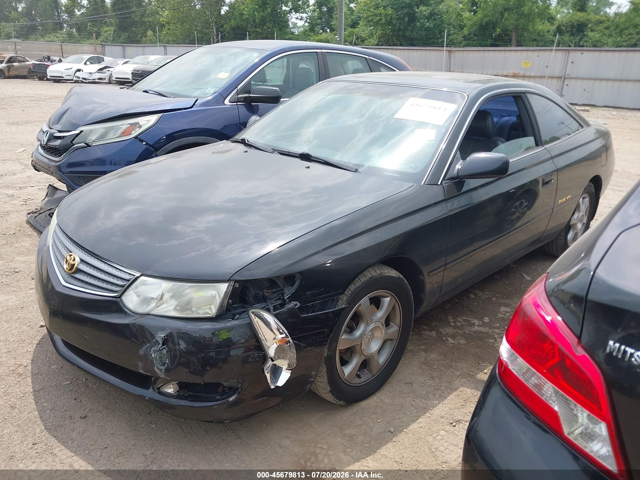 2002 Toyota Camry Solara Sle Black vin: 2T1CF22P52C595714