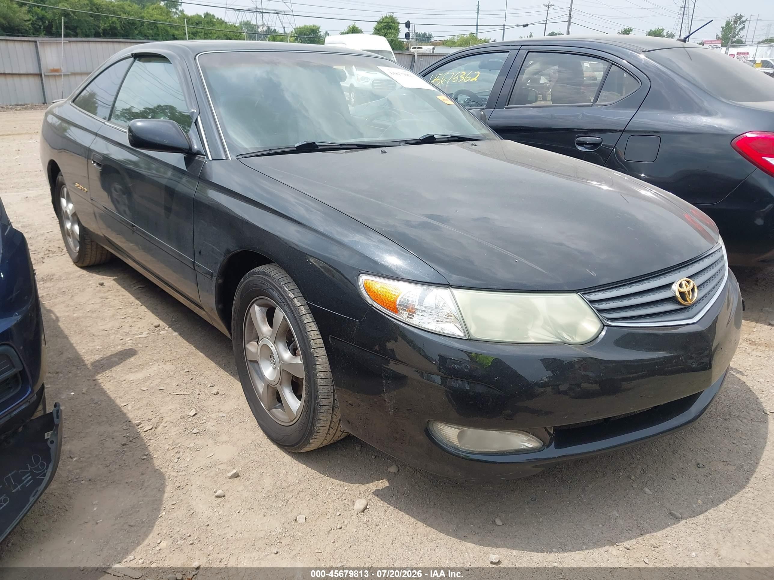 2002 Toyota Camry Solara Sle Black vin: 2T1CF22P52C595714