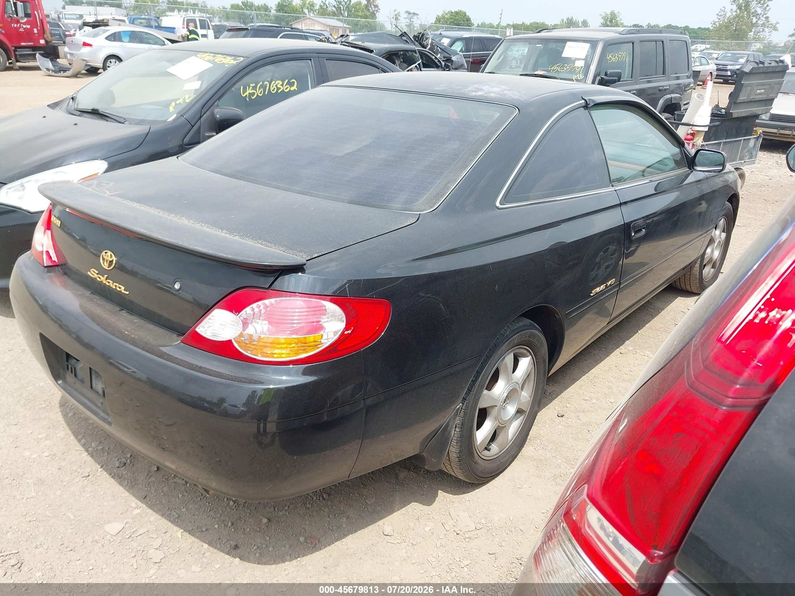 2002 Toyota Camry Solara Sle Black vin: 2T1CF22P52C595714