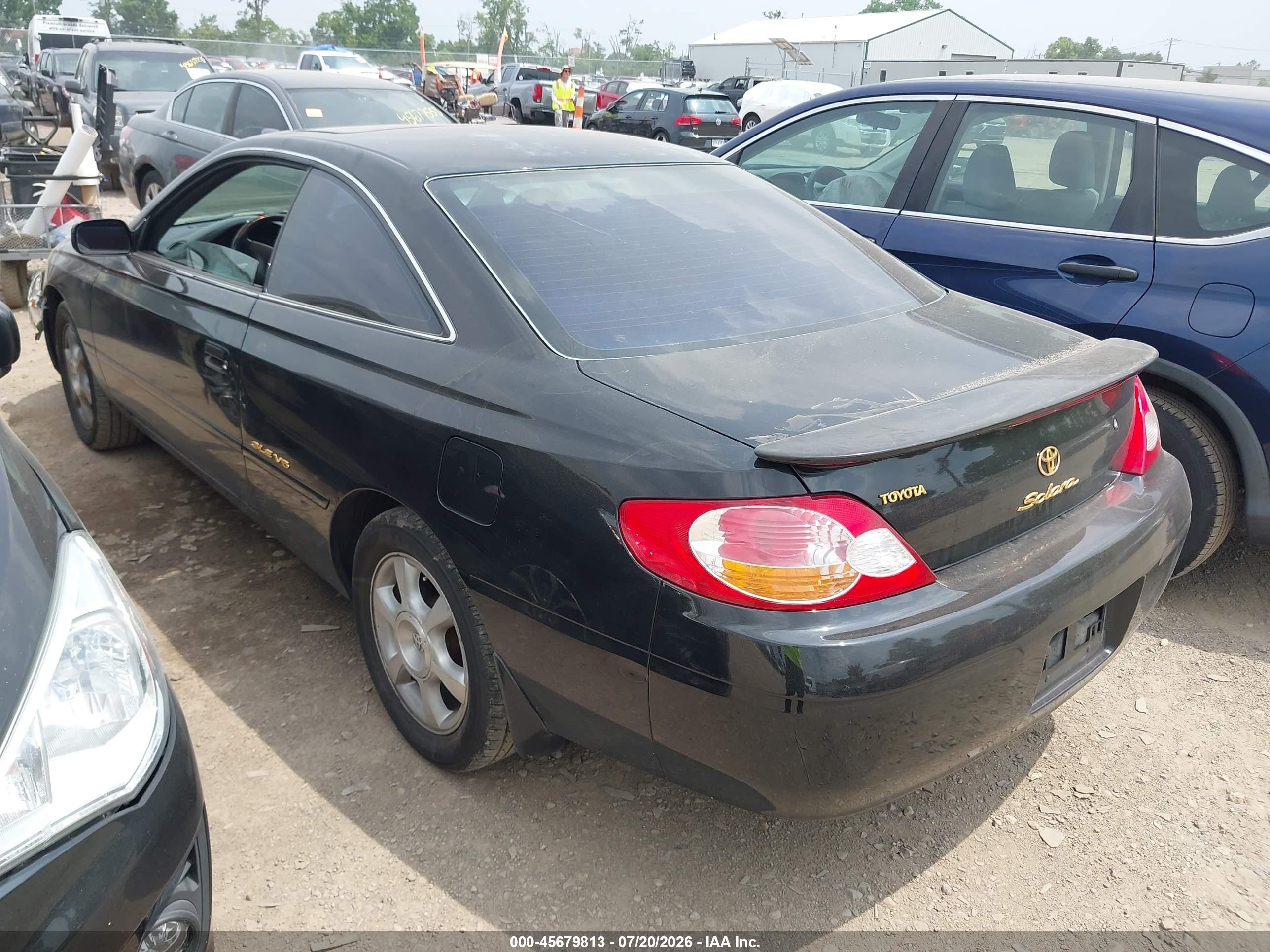 2002 Toyota Camry Solara Sle Black vin: 2T1CF22P52C595714