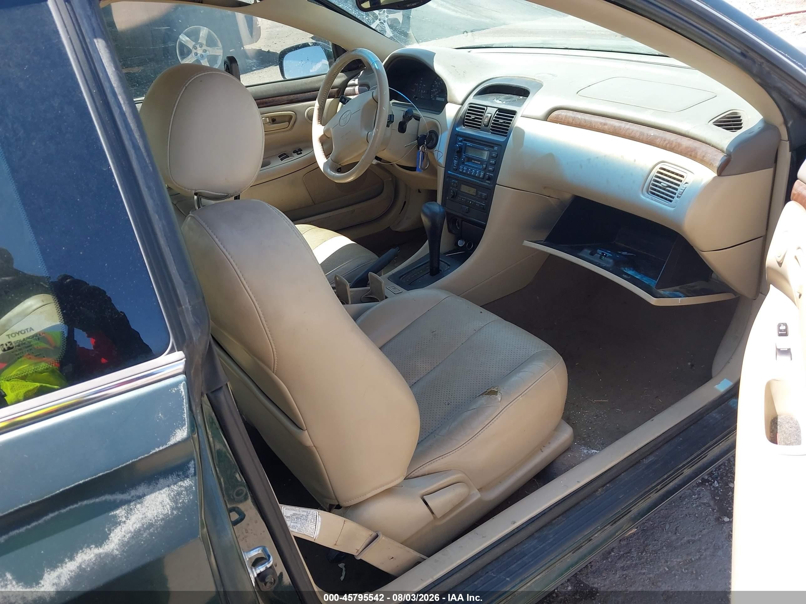 1999 Toyota Camry Solara Sle Green vin: 2T1CF22P5XC113928