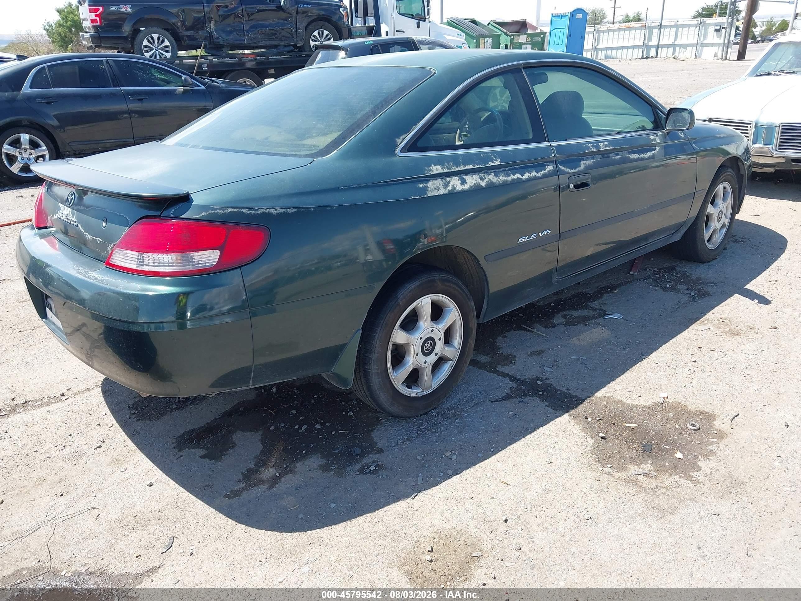 1999 Toyota Camry Solara Sle Green vin: 2T1CF22P5XC113928