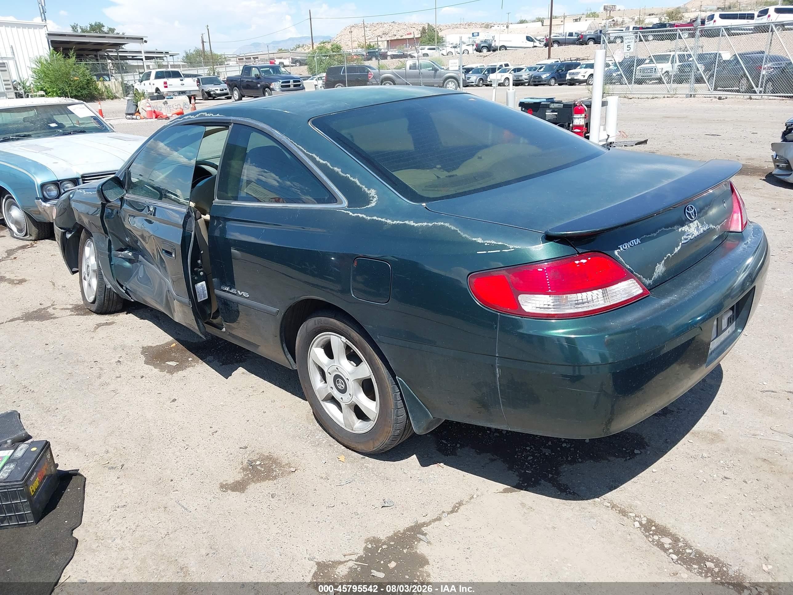 1999 Toyota Camry Solara Sle Green vin: 2T1CF22P5XC113928