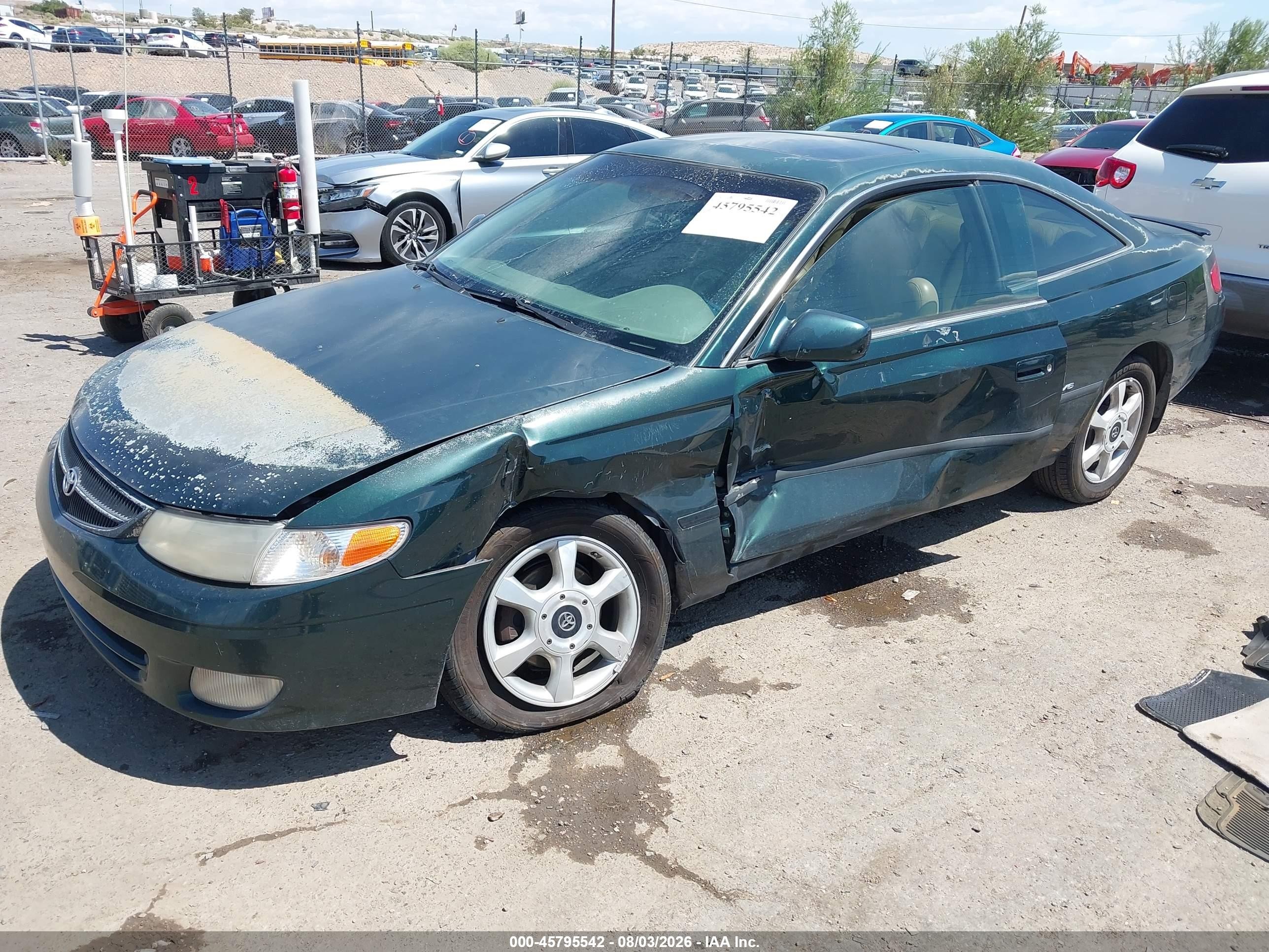 1999 Toyota Camry Solara Sle Green vin: 2T1CF22P5XC113928