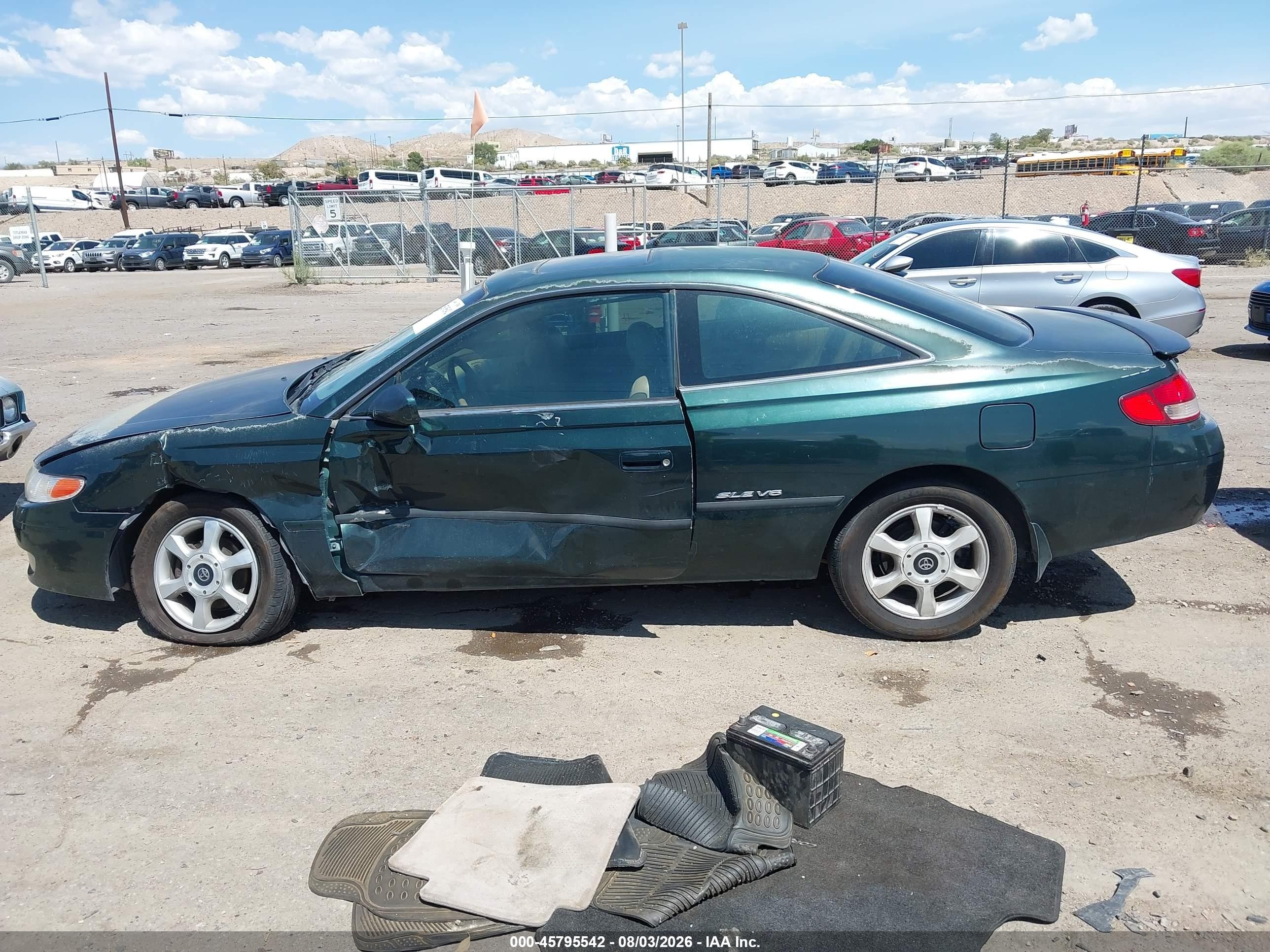 1999 Toyota Camry Solara Sle Green vin: 2T1CF22P5XC113928