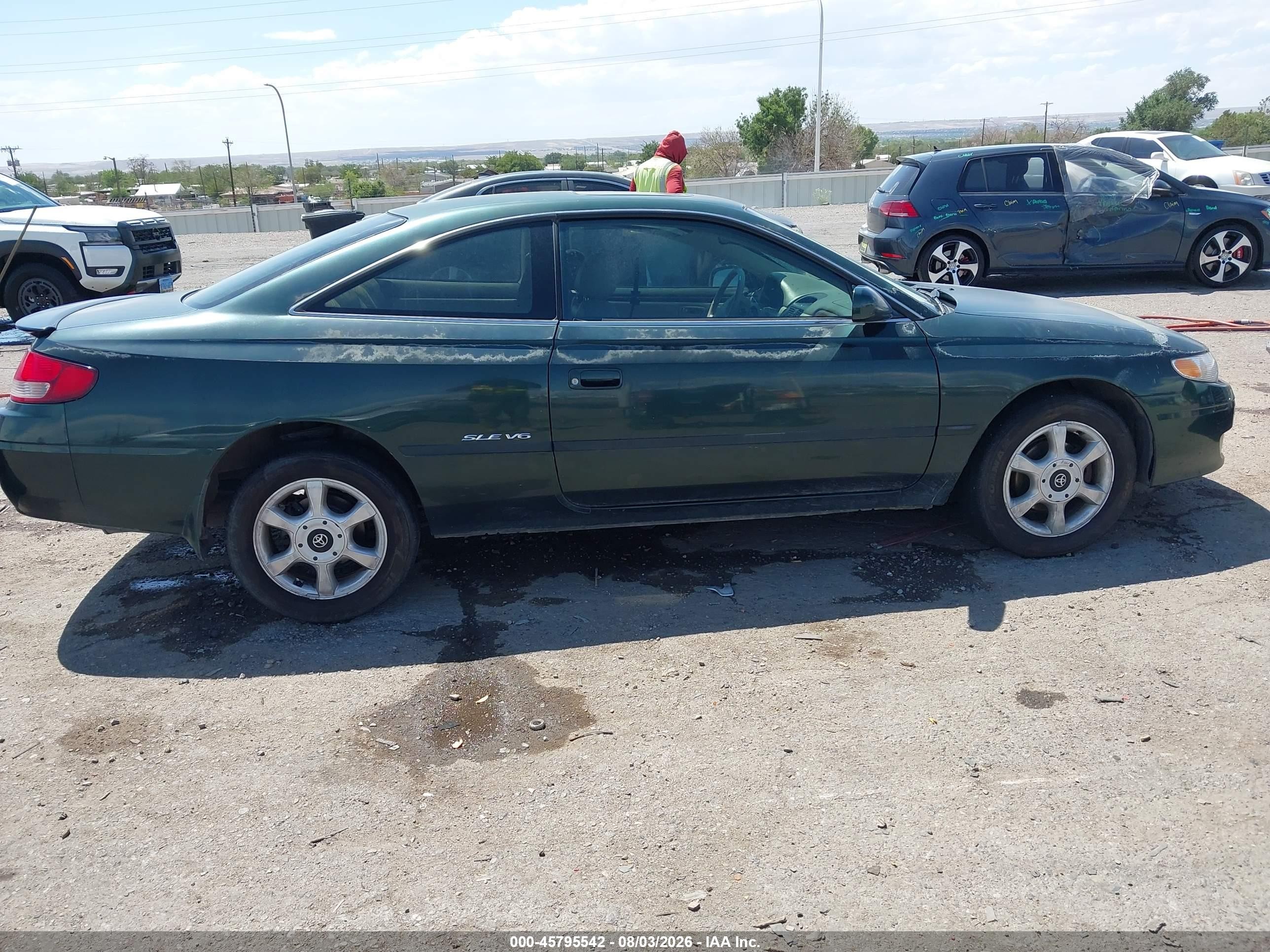 1999 Toyota Camry Solara Sle Green vin: 2T1CF22P5XC113928