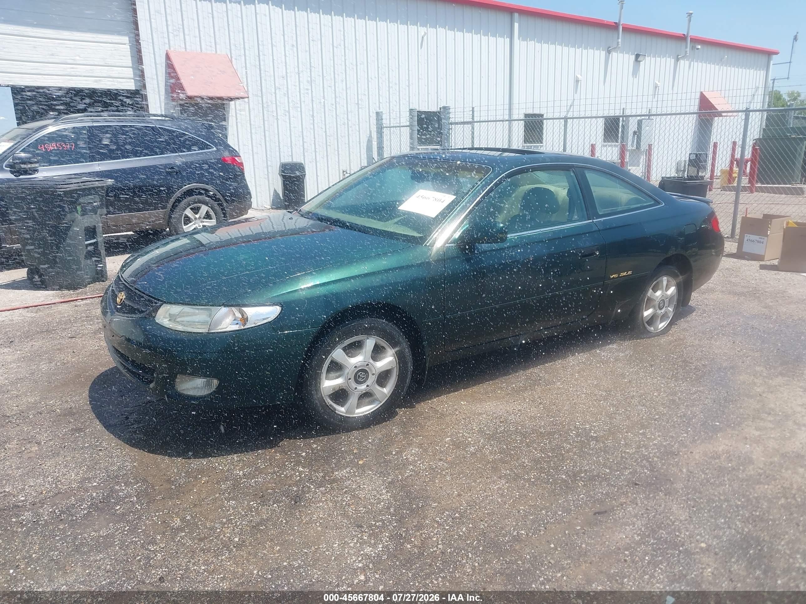 1999 Toyota Camry Solara Sle Green vin: 2T1CF22P5XC245801