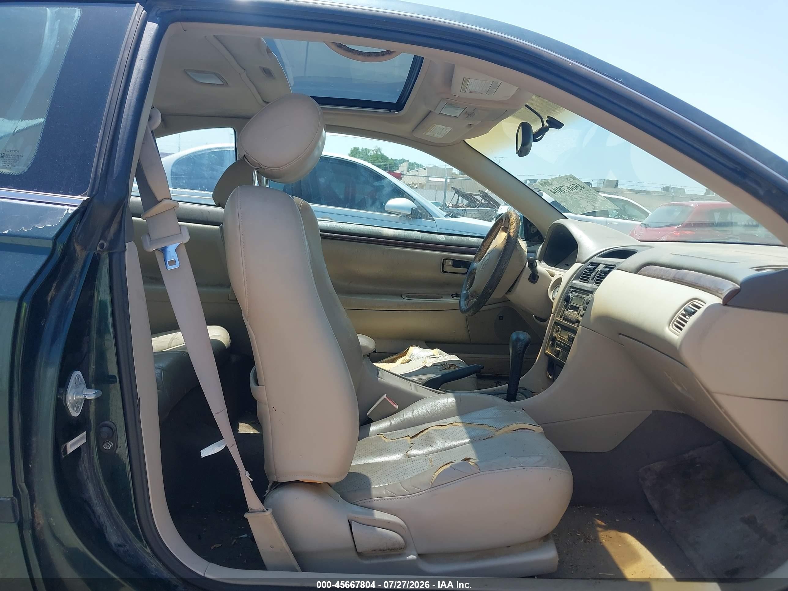 1999 Toyota Camry Solara Sle Green vin: 2T1CF22P5XC245801