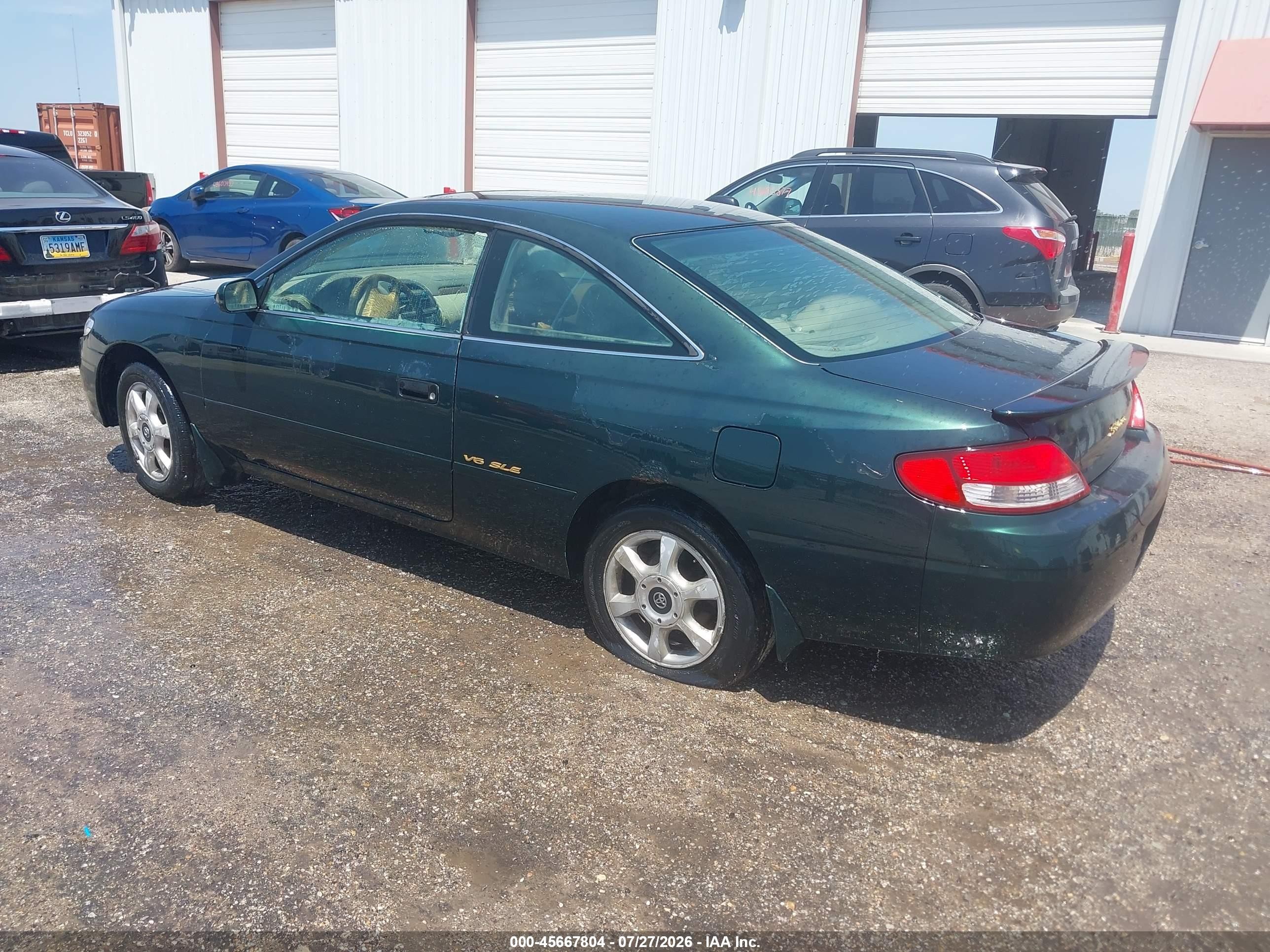 1999 Toyota Camry Solara Sle Green vin: 2T1CF22P5XC245801