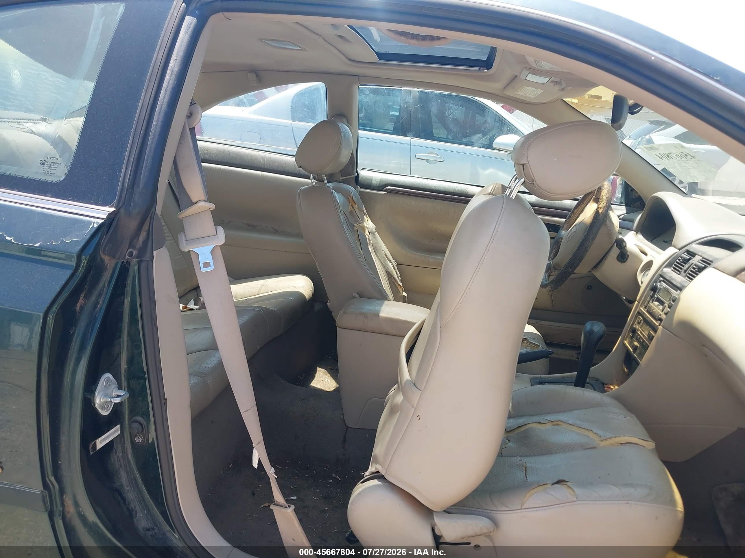 1999 Toyota Camry Solara Sle Green vin: 2T1CF22P5XC245801