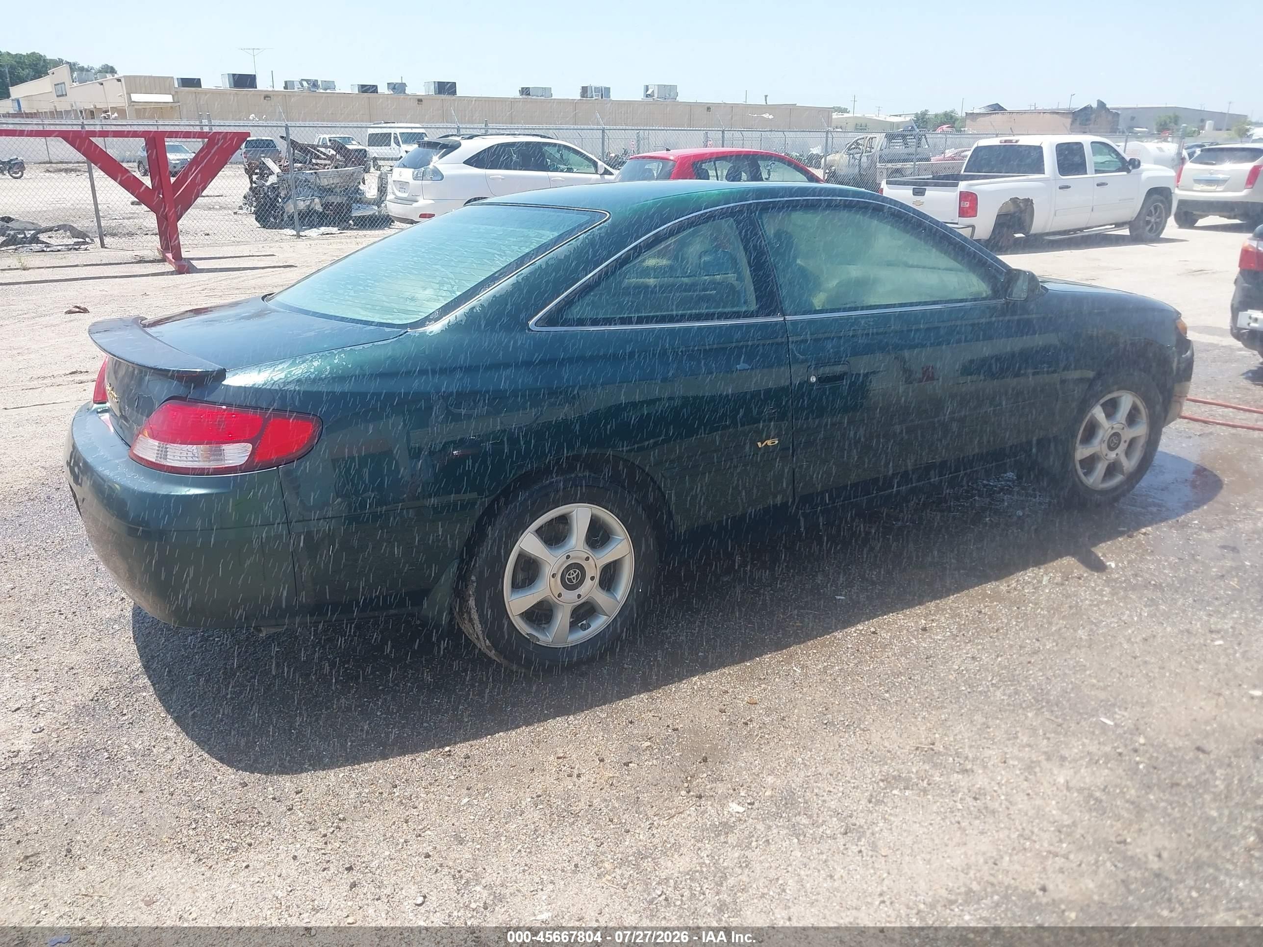 1999 Toyota Camry Solara Sle Green vin: 2T1CF22P5XC245801