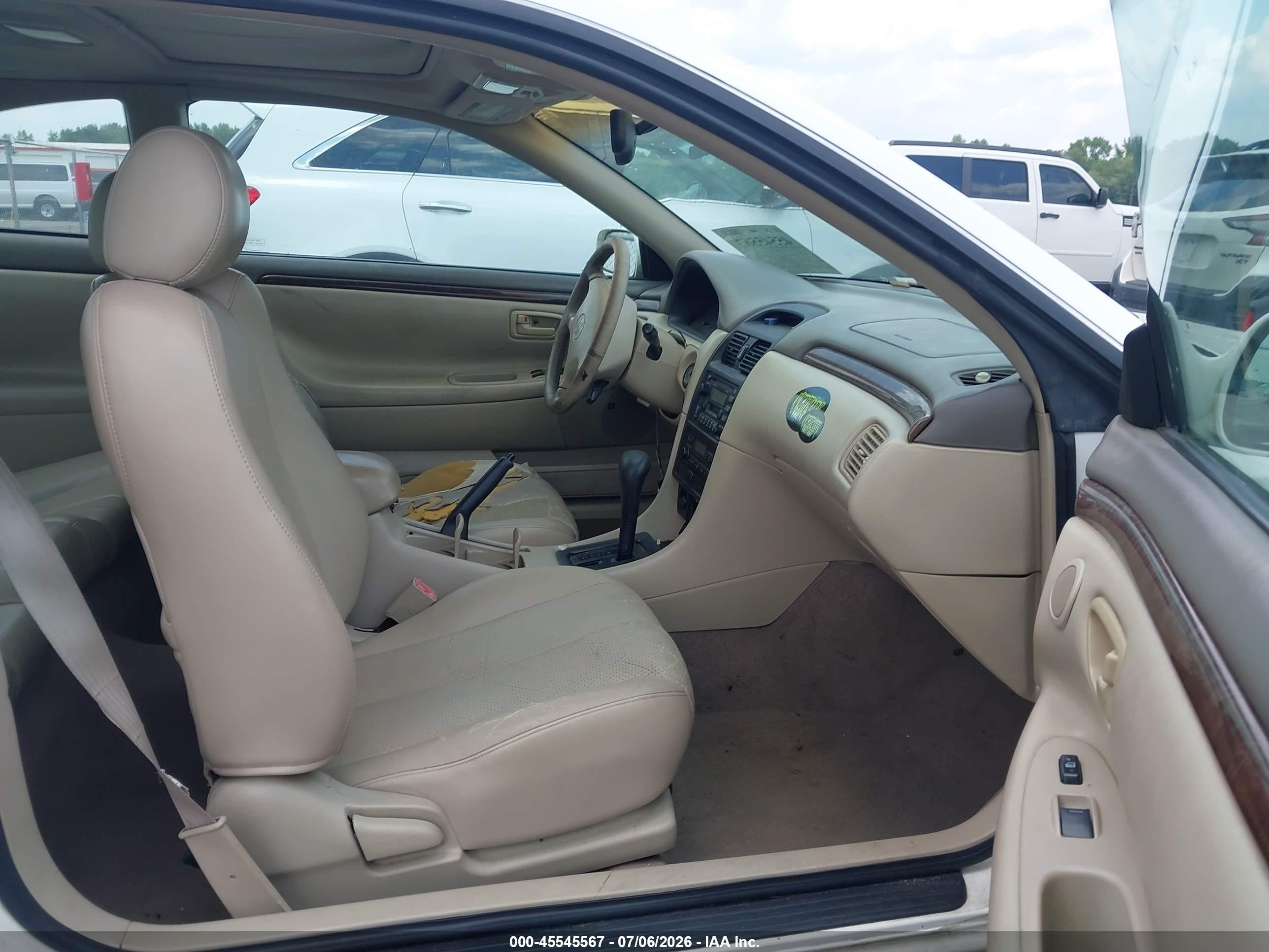 1999 Toyota Camry Solara Sle White vin: 2T1CF22P5XC256961