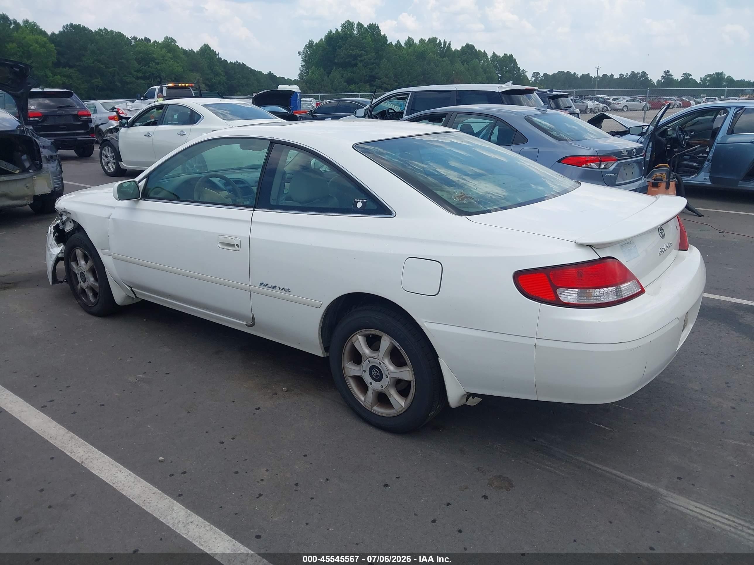 1999 Toyota Camry Solara Sle White vin: 2T1CF22P5XC256961