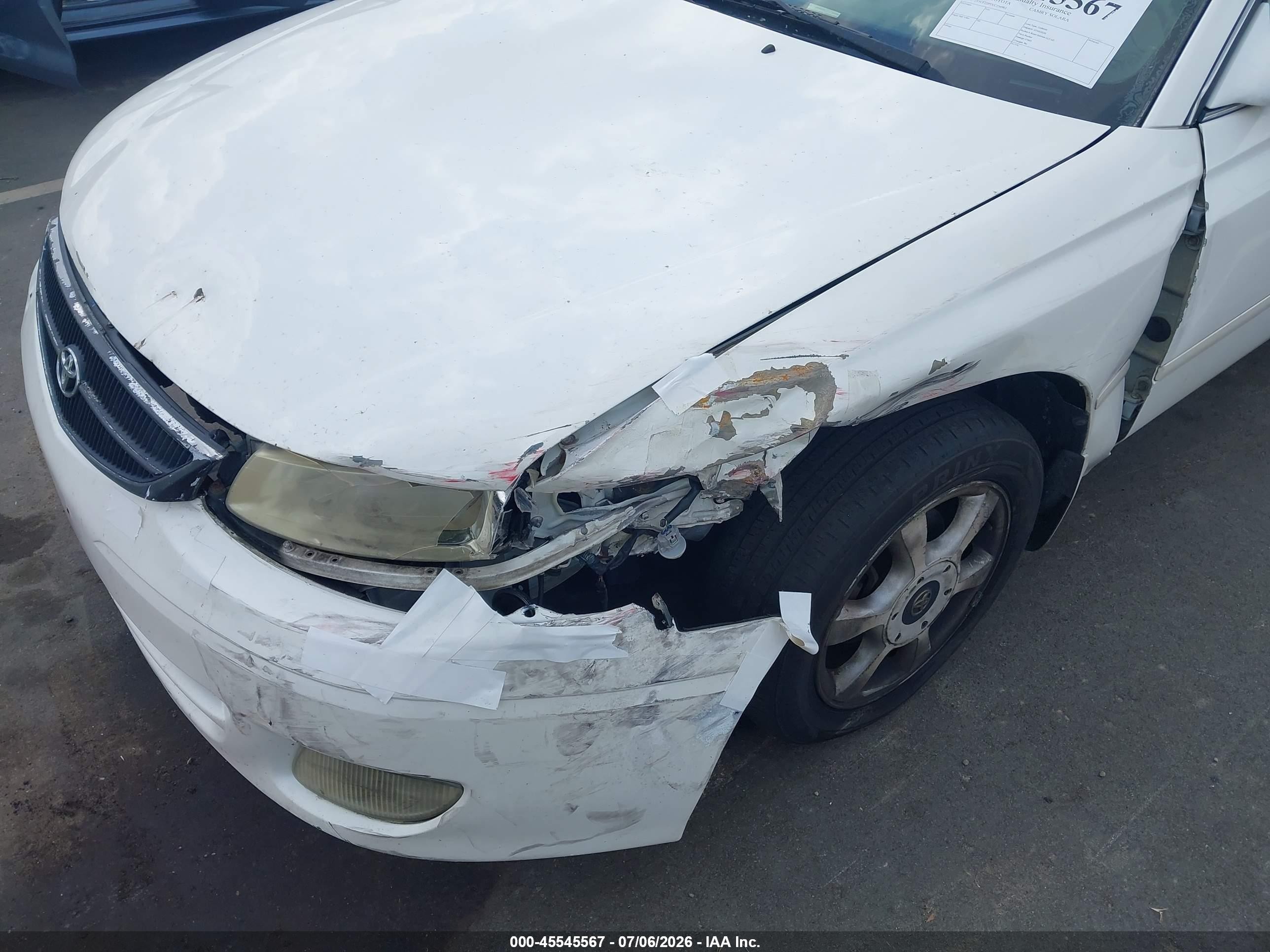 1999 Toyota Camry Solara Sle White vin: 2T1CF22P5XC256961
