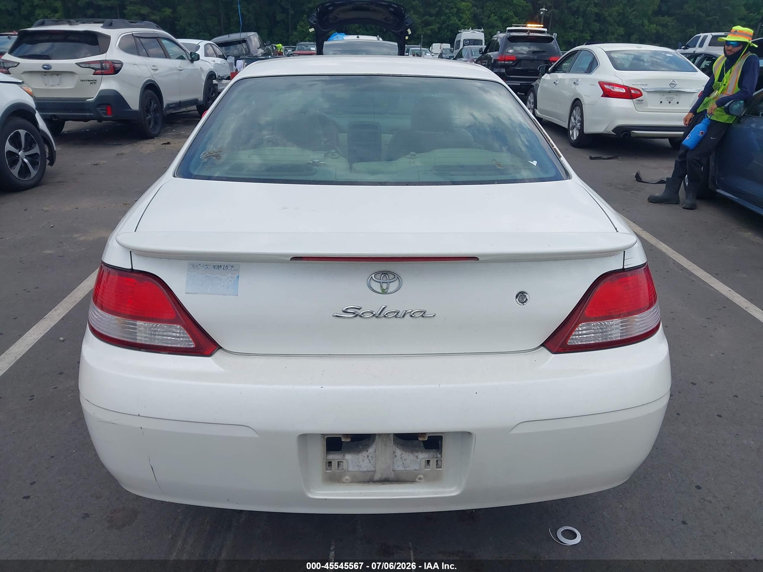 1999 Toyota Camry Solara Sle White vin: 2T1CF22P5XC256961