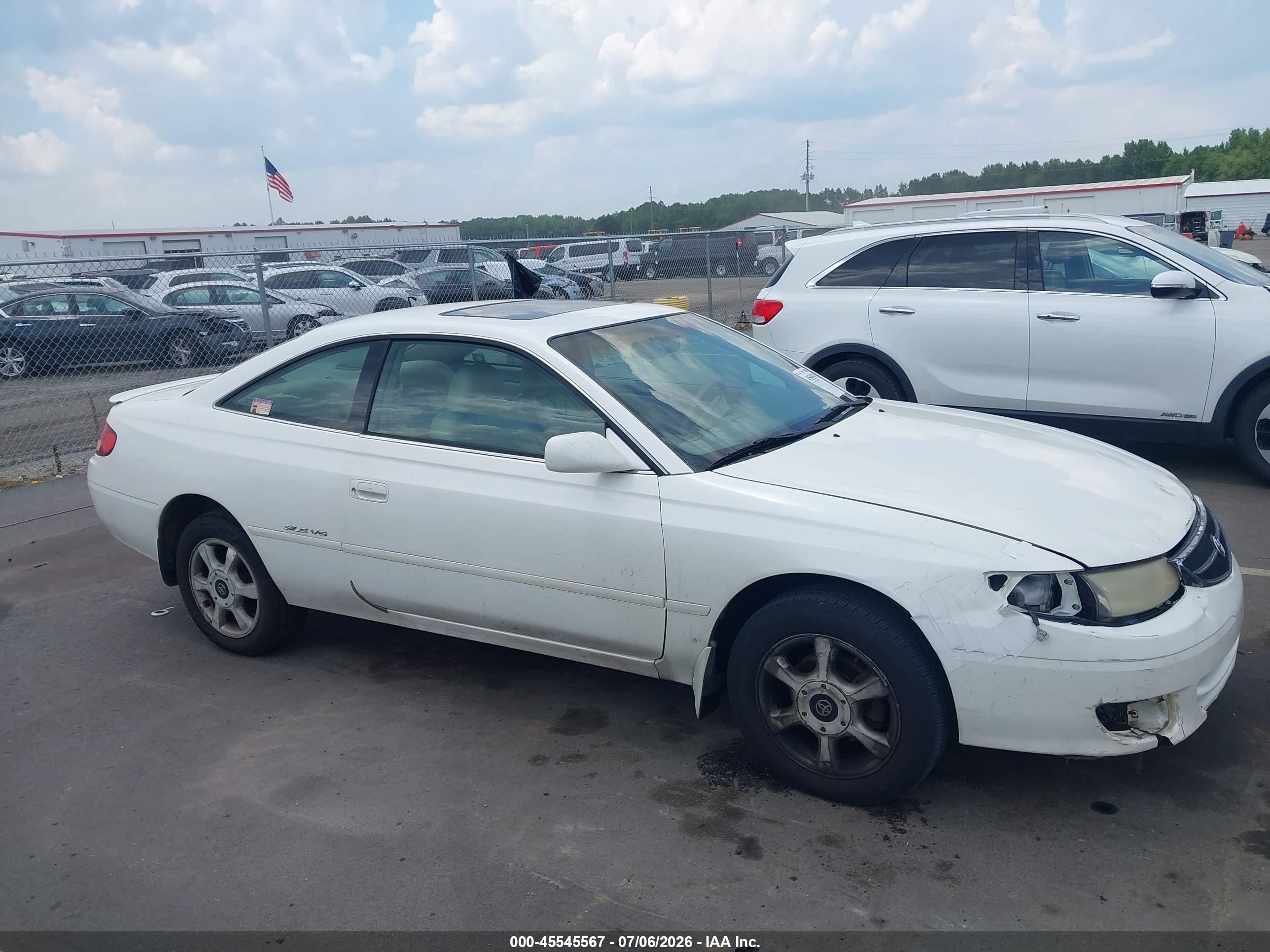 1999 Toyota Camry Solara Sle White vin: 2T1CF22P5XC256961