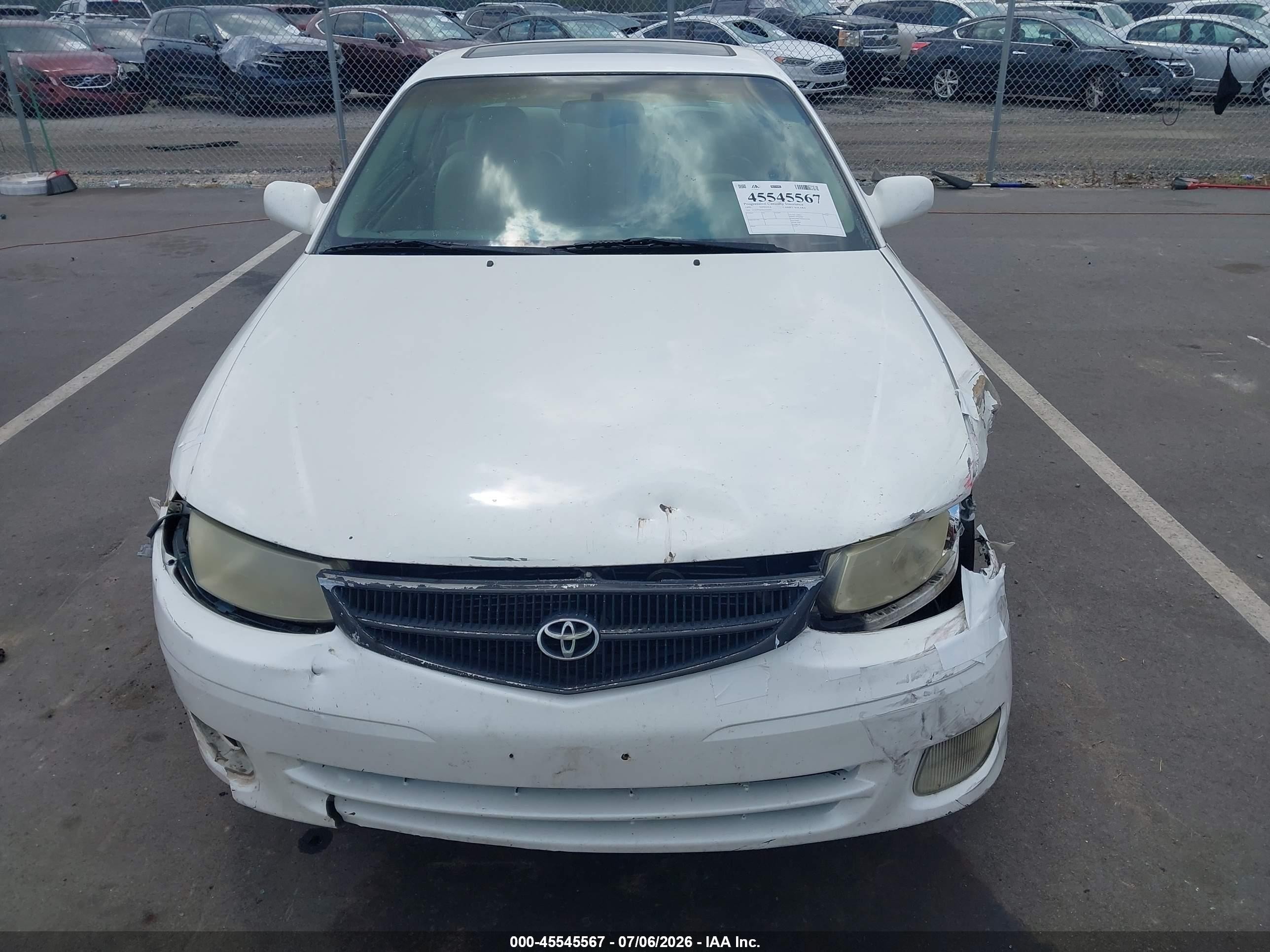 1999 Toyota Camry Solara Sle White vin: 2T1CF22P5XC256961