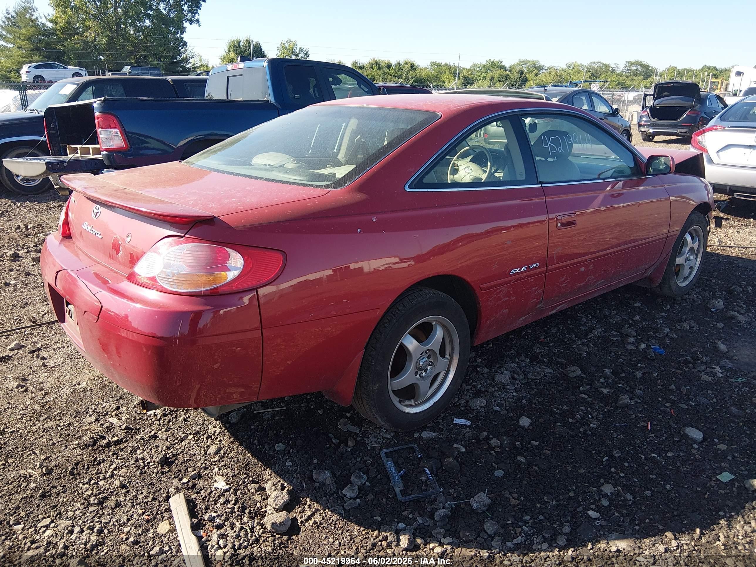 2003 Toyota Camry Solara Sle V6 Красный vin: 2T1CF22P73C608206
