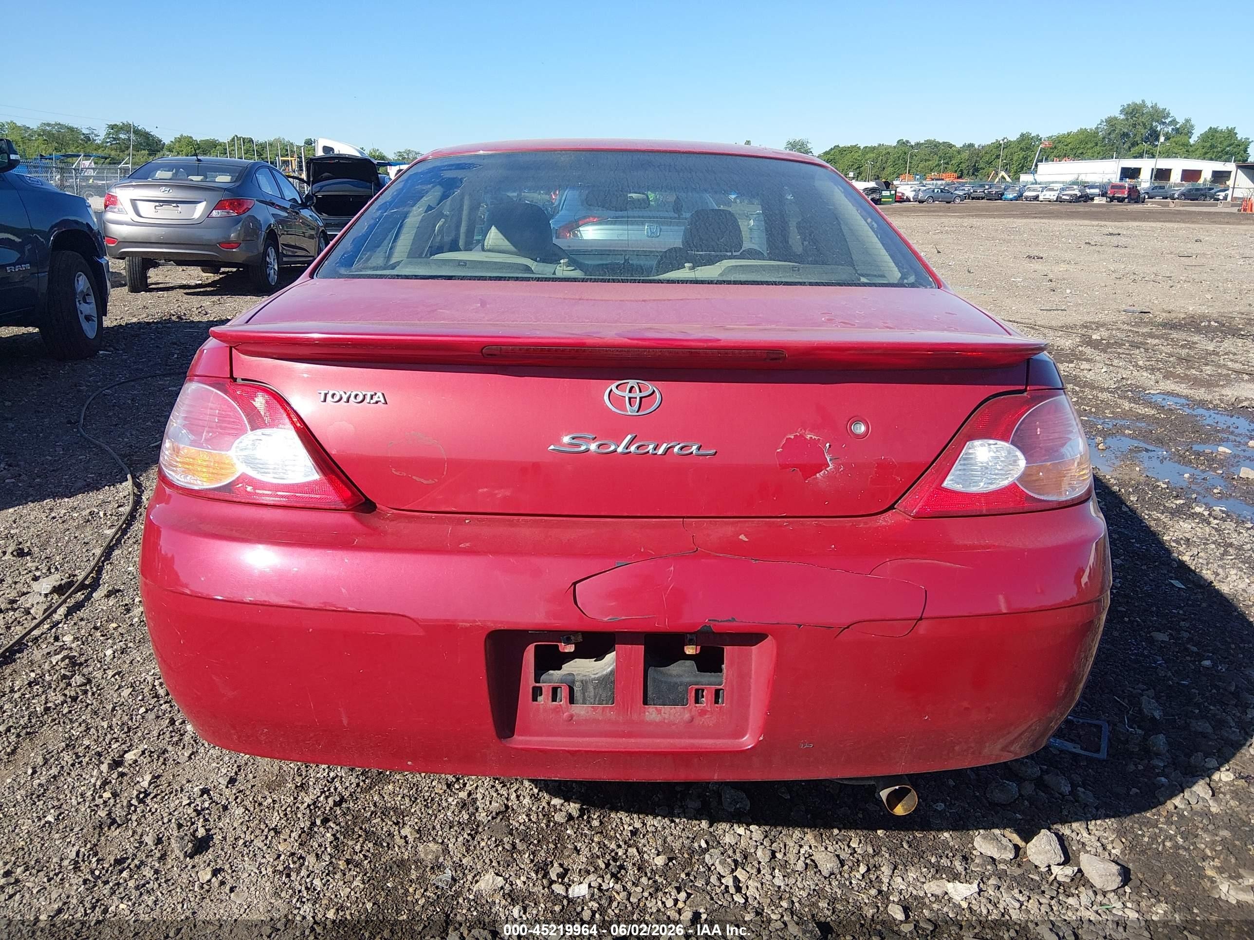 2003 Toyota Camry Solara Sle V6 Красный vin: 2T1CF22P73C608206