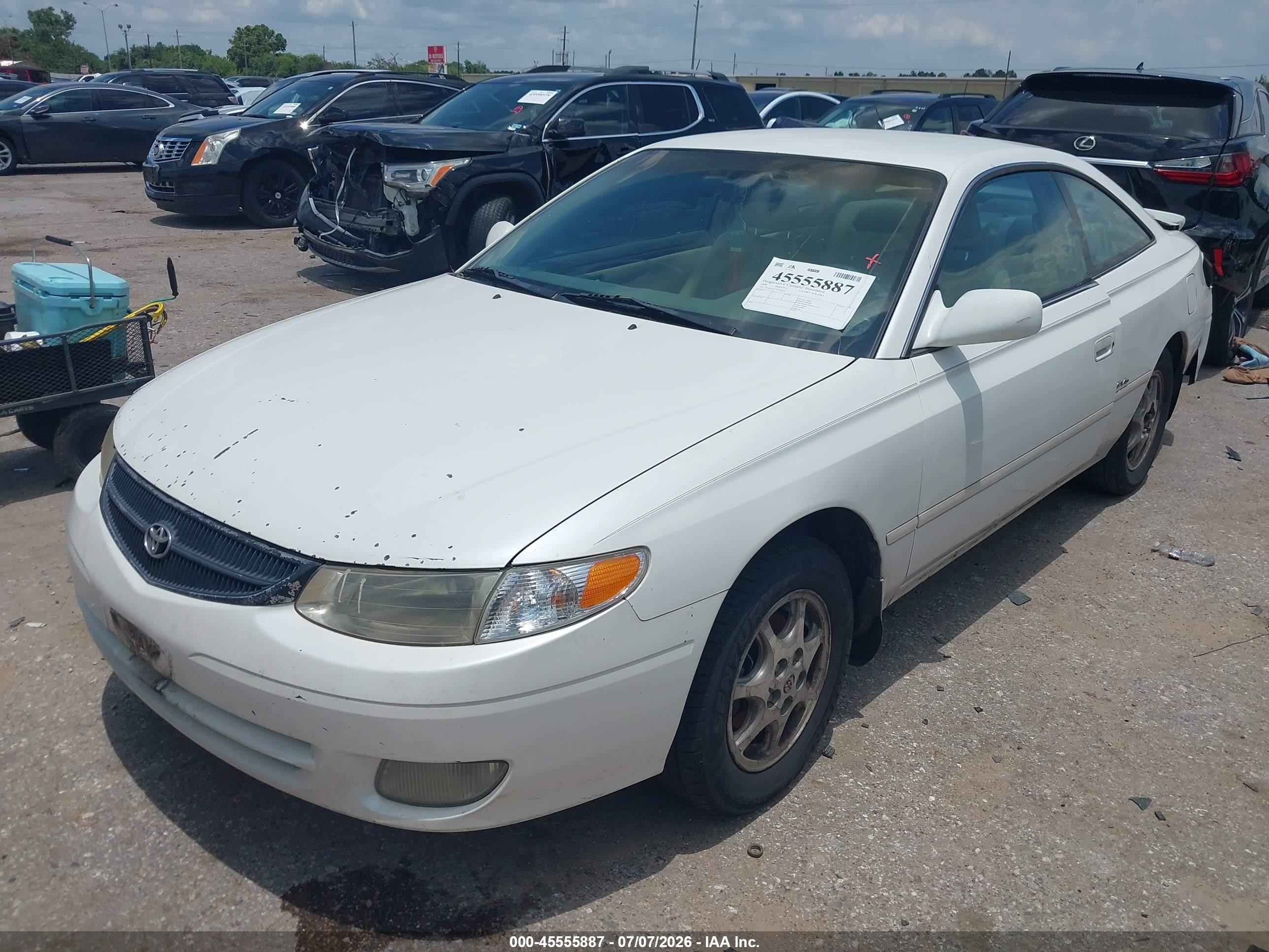 1999 Toyota Camry Solara Se V6 White vin: 2T1CF22P7XC121626