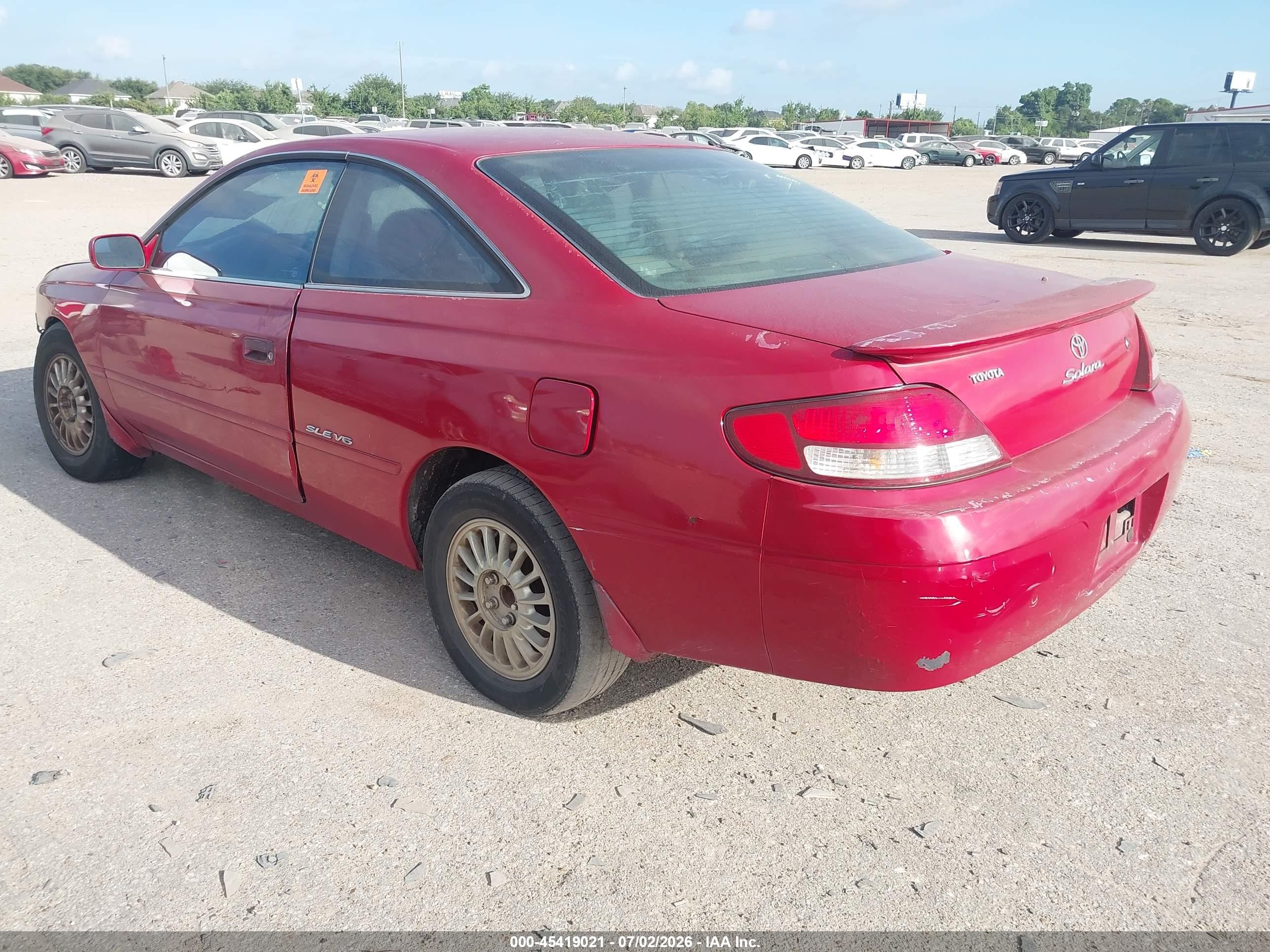 1999 Toyota Camry Solara Sle Красный vin: 2T1CF22P7XC139186