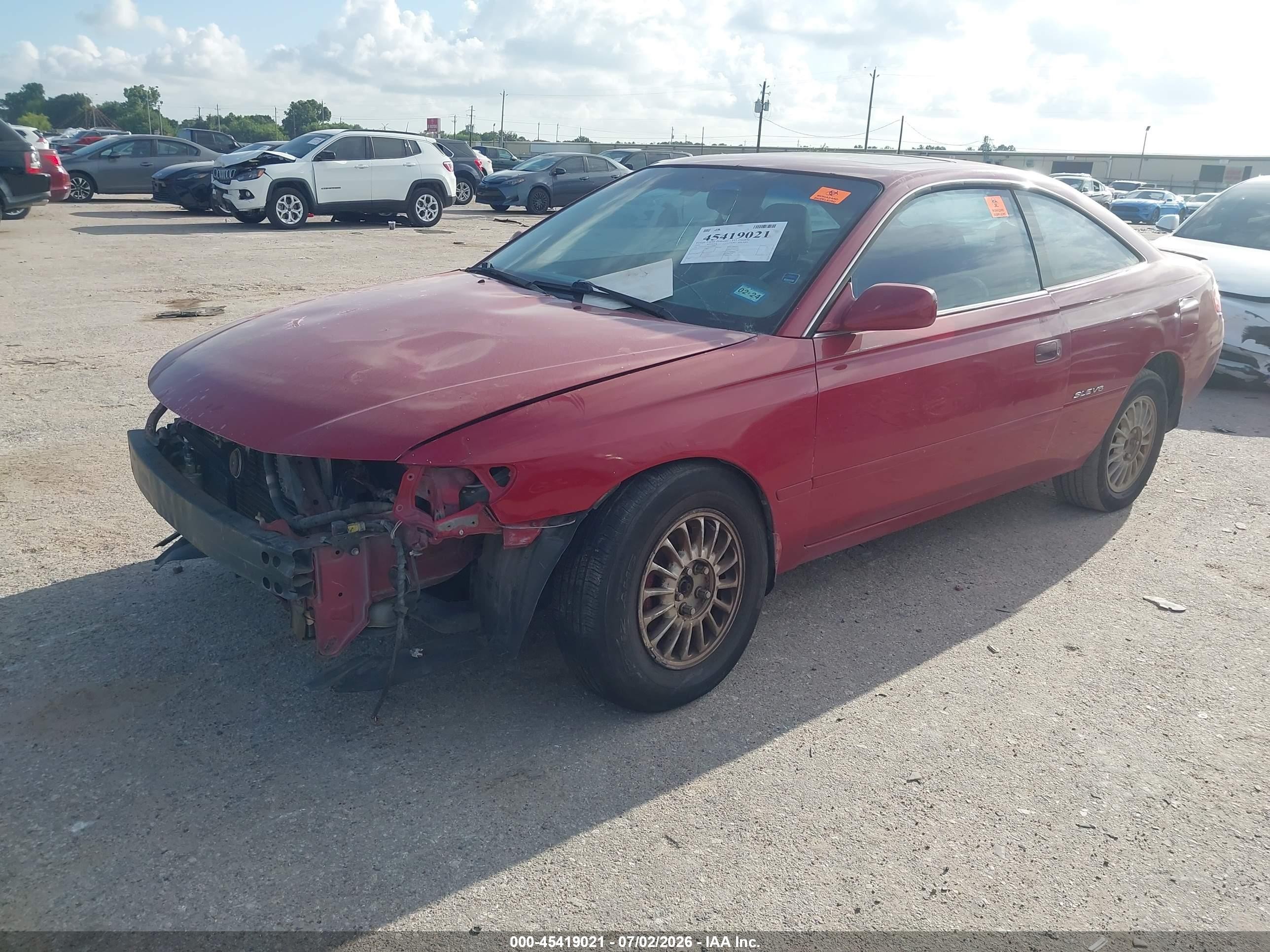 1999 Toyota Camry Solara Sle Красный vin: 2T1CF22P7XC139186